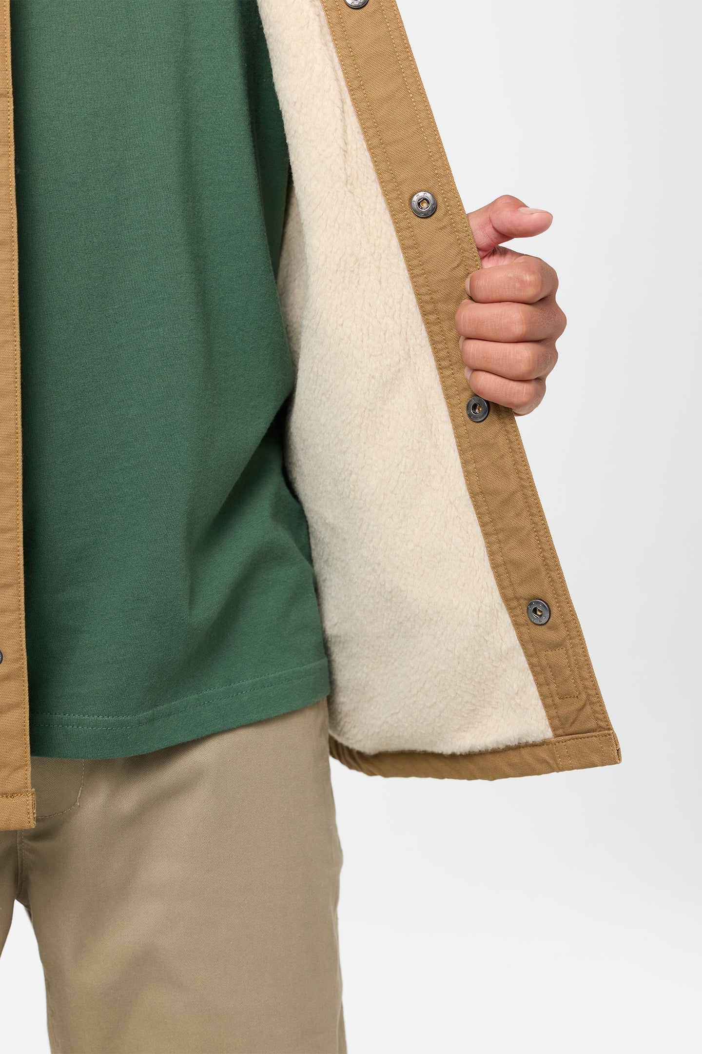 O`Neill Bronsen High Pile Jacket - Dark Khaki - Image 3