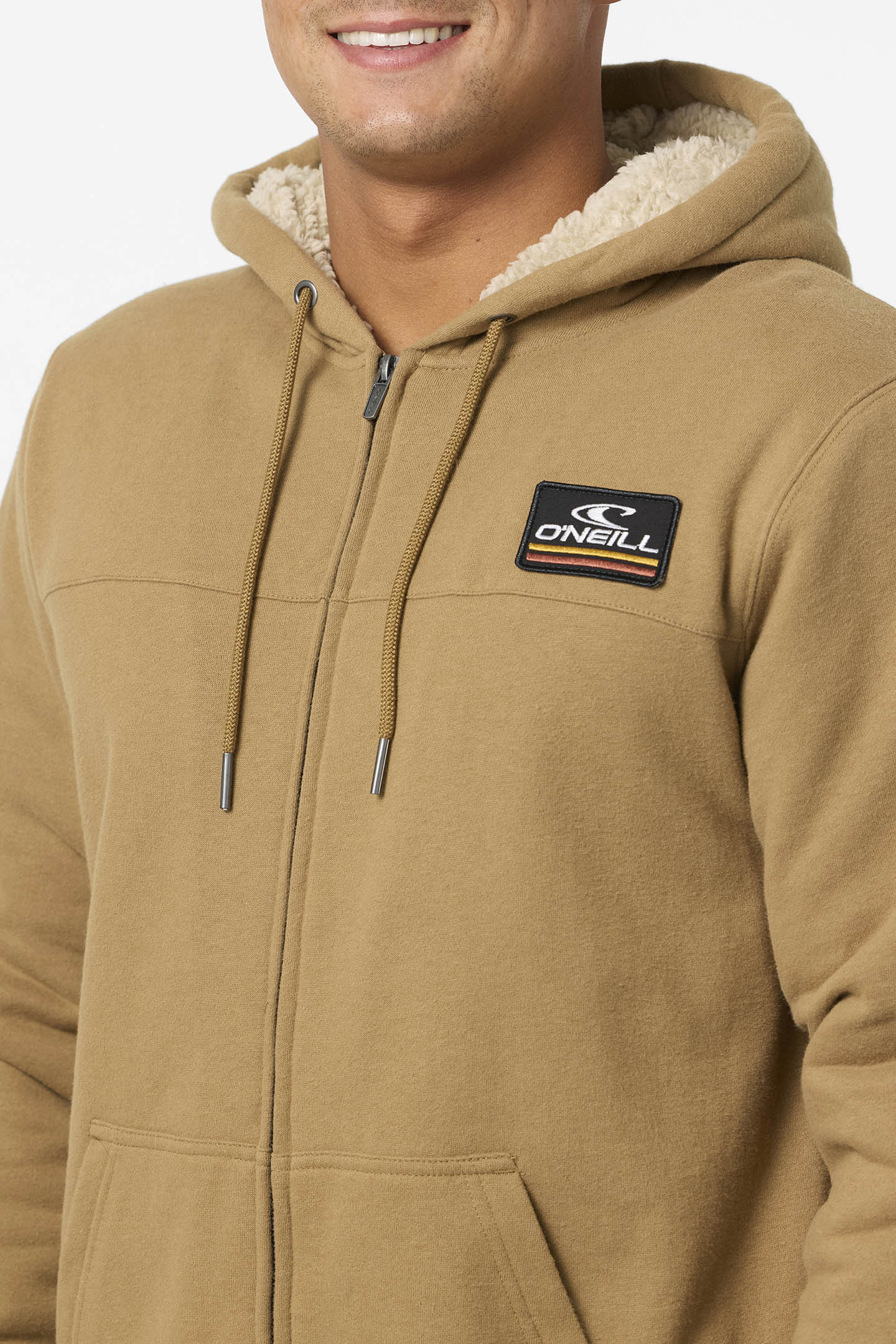O`Neill Fifty Two High Pile Zip - Dark Khaki - Image 3