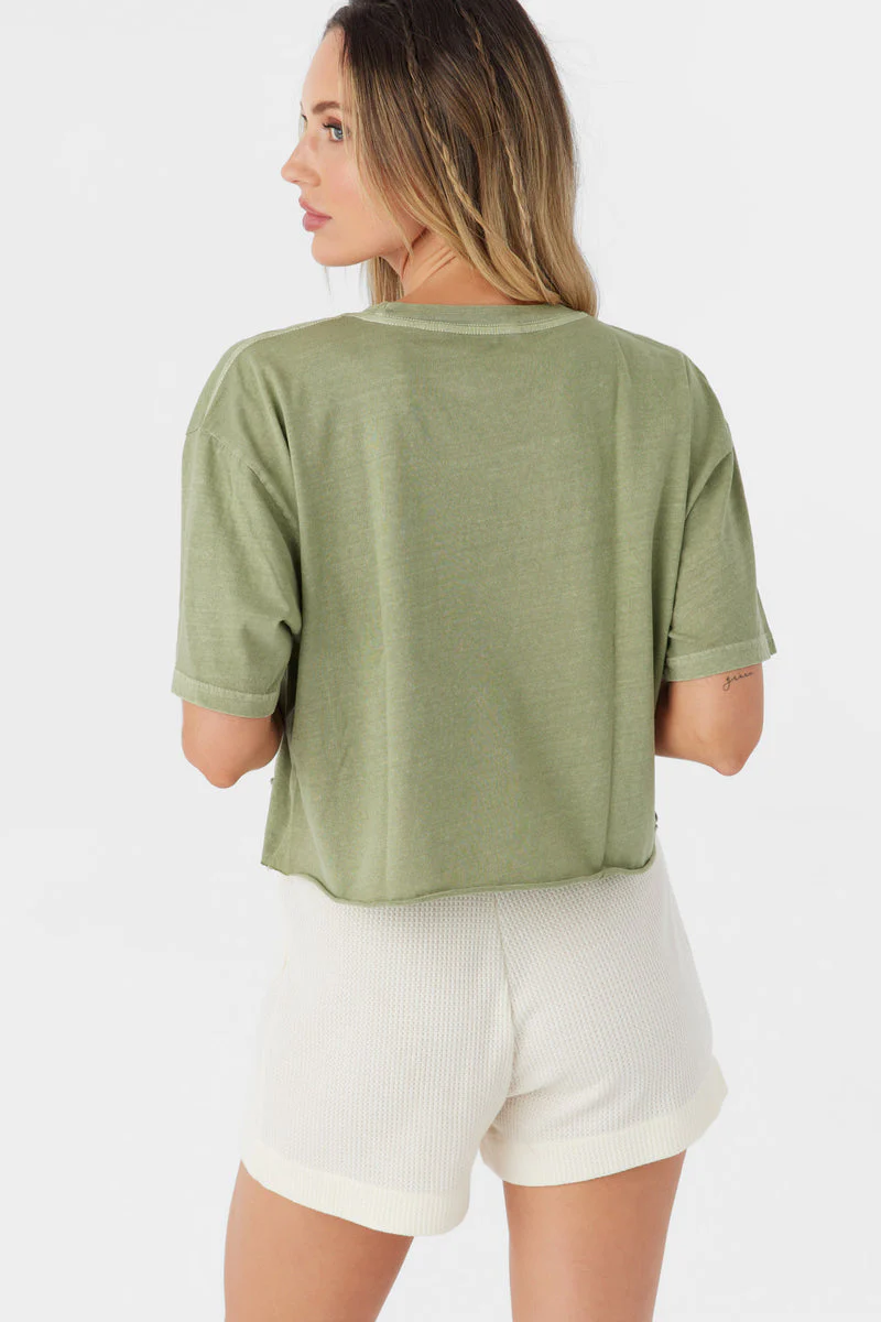 O`Neill PEACE FLOWER TEE - OIL GREEN - Image 2