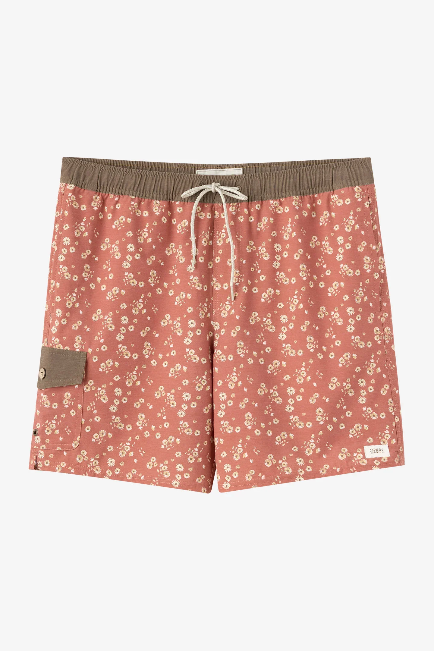 O`Neill Hermosa Retro 17" Elastic Waist Swim Trunks - Chutney