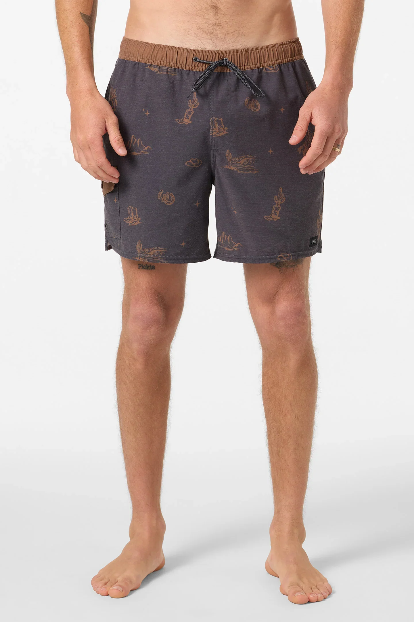 O`Neill Hermosa Retro 17" Elastic Waist Swim Trunks - Phantom - Image 2