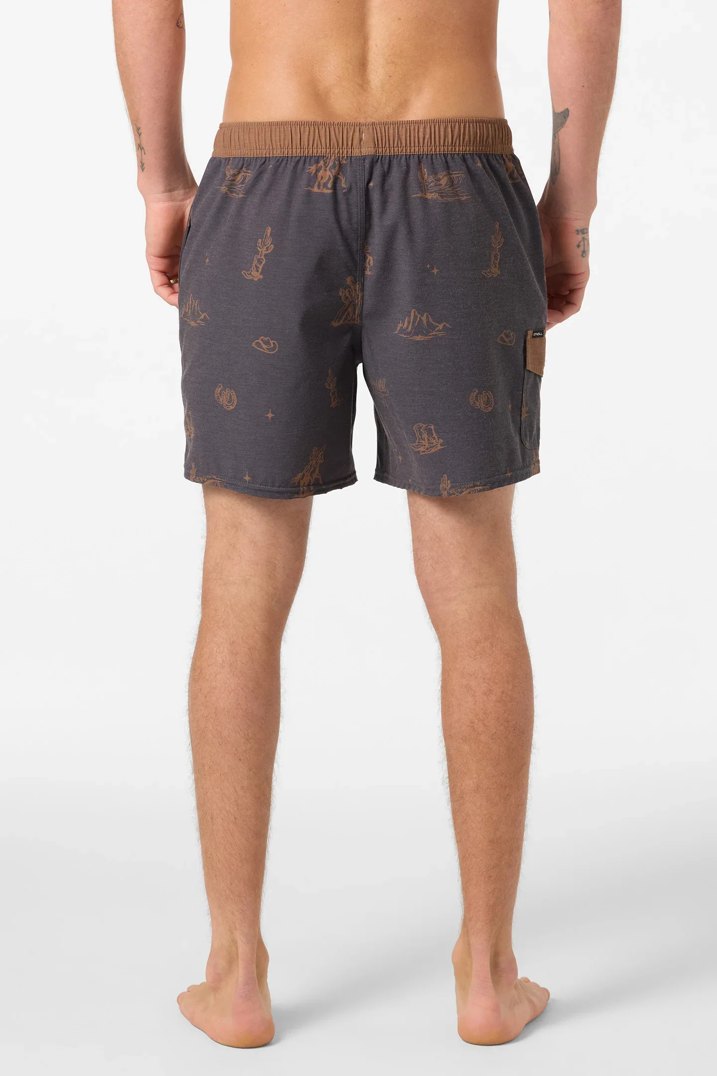 O`Neill Hermosa Retro 17" Elastic Waist Swim Trunks - Phantom - Image 3