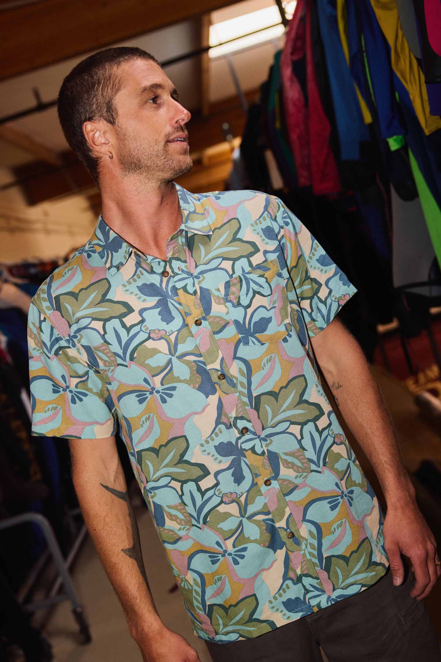 O`Neill O'Riginals Print Standard Fit Shirt - Blue Fusion