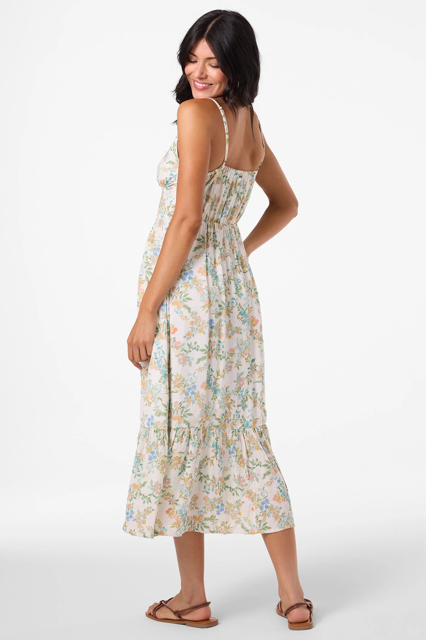 O`Neill Pilar Nayomi Floral Midi Dress - Winter White - Image 2