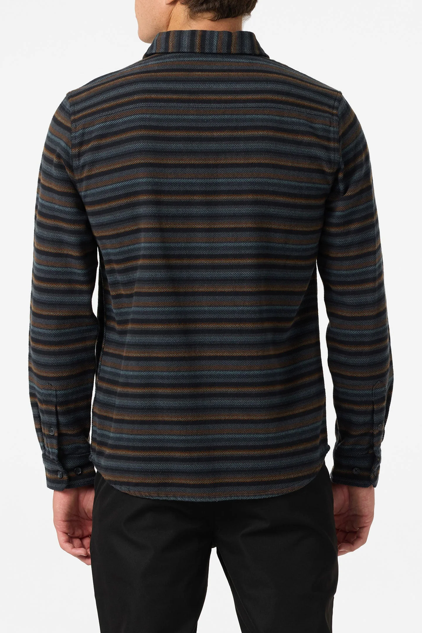 O`Neill Richmond Flannel Standard Fit Long Sleeve Shirt - Graphite - Image 3