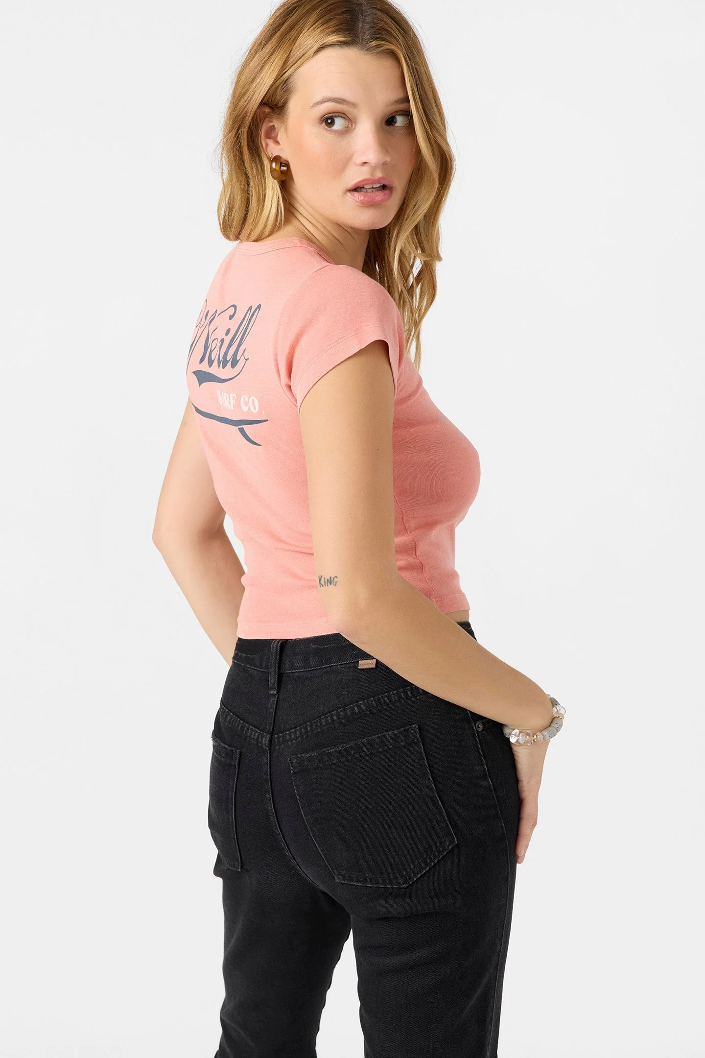 O`Neill Script Surf Tee - Coral Haze - Image 2