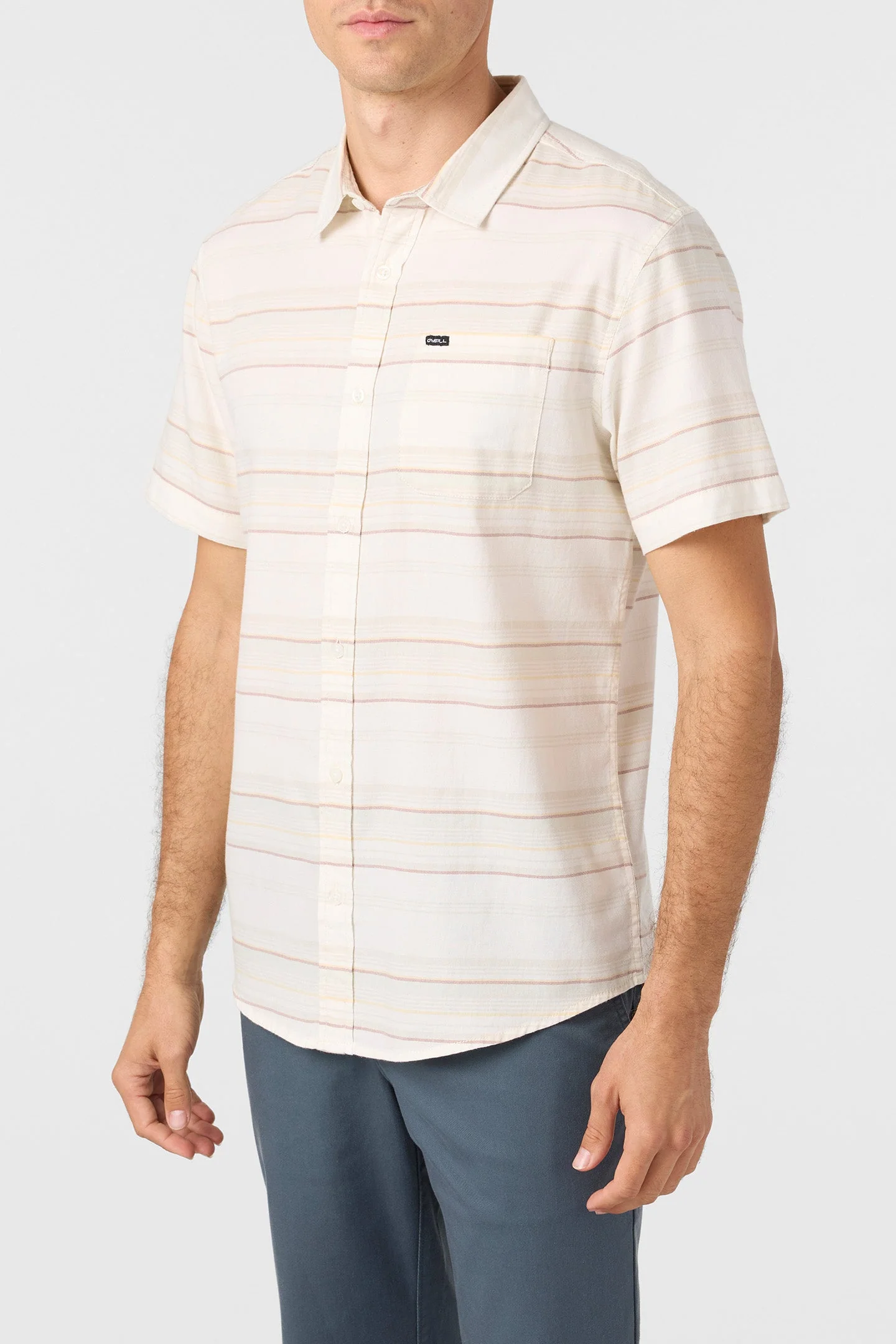 O`Neill Seafaring Stripe Stretch Standard Fit Shirt - White - Image 2