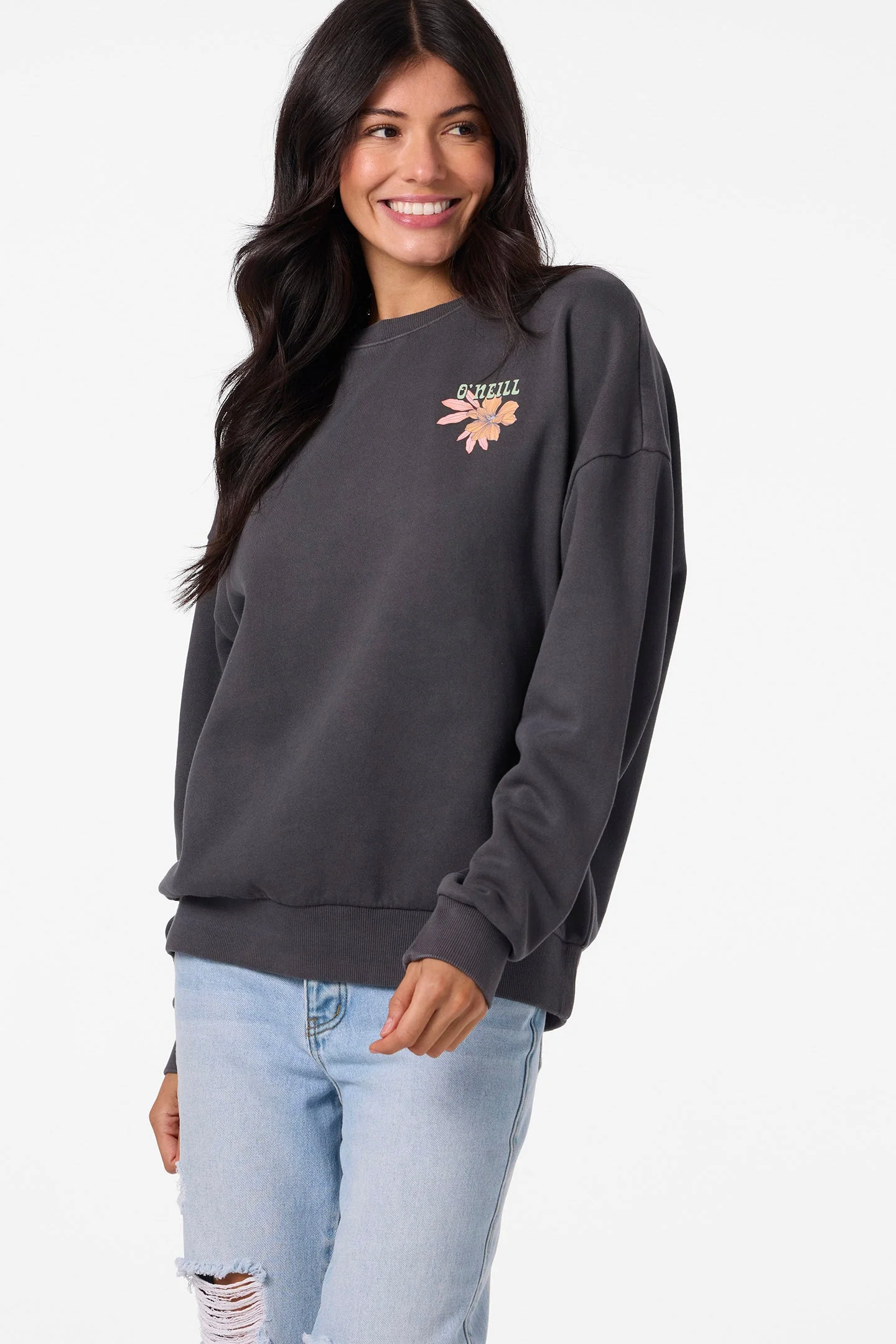 O`Neill Solis Crew Crew Neck Fleece - Washed Black