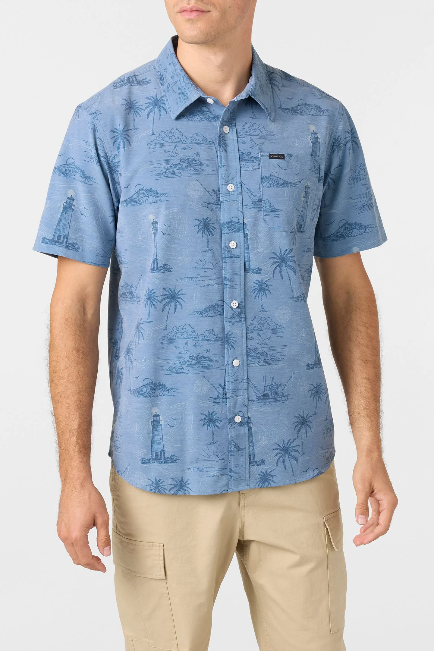 O`Neill Trvlr Upf Traverse Relaxed Fit Shirt - Blue Mirage