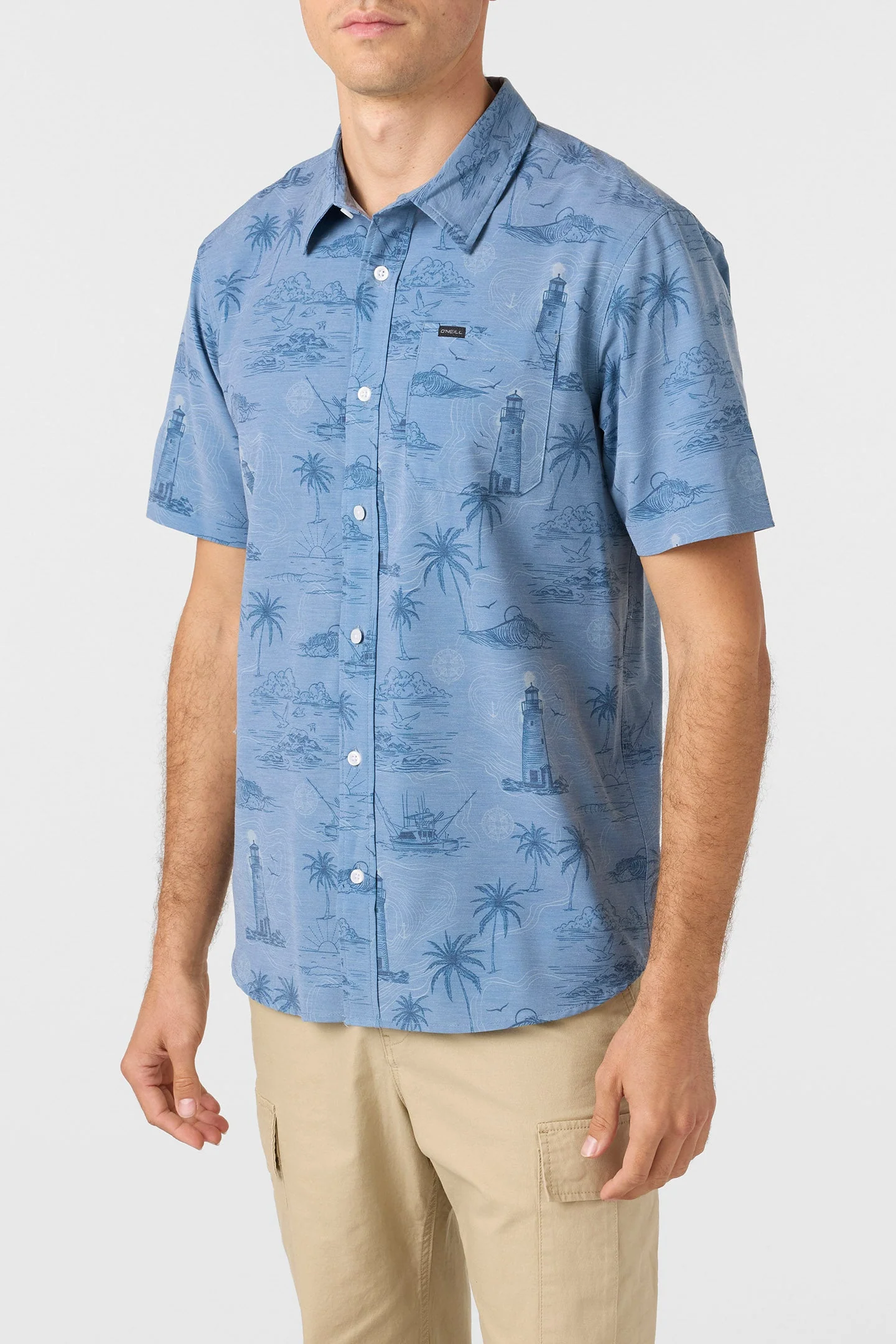 O`Neill Trvlr Upf Traverse Relaxed Fit Shirt - Blue Mirage - Image 2