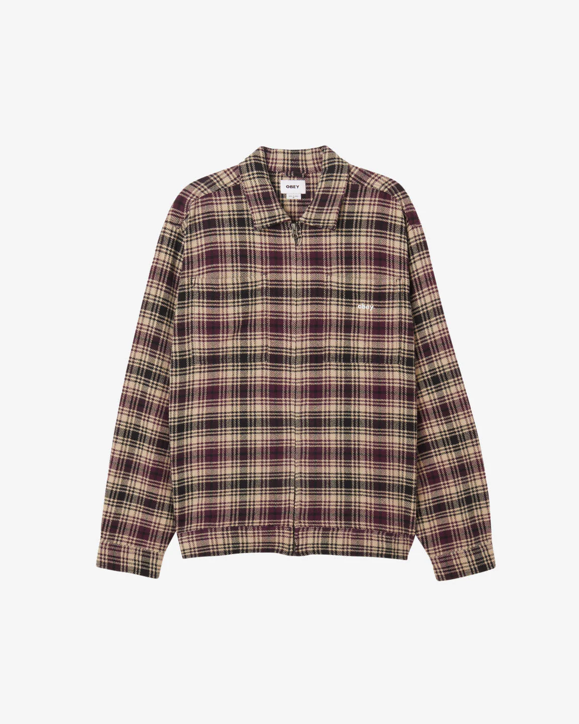 Obey ALTON ZIP SHIRT JACKET - BLACK MULTI