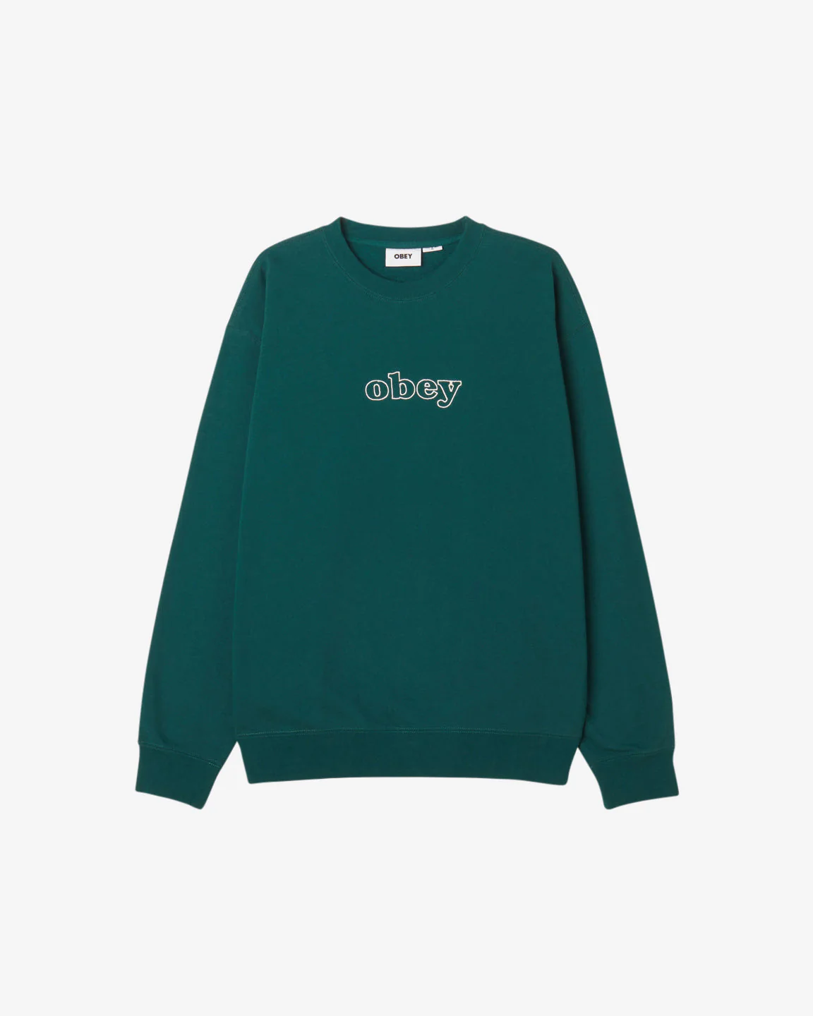 Obey BIGGS CREW CREWNECK - RAIN FOREST