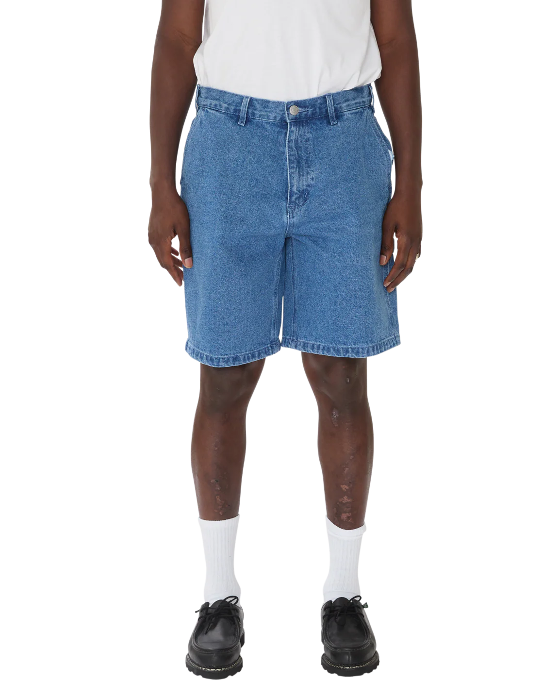 Obey Bigwig Baggy Denim Short - Light Indigo - Image 2