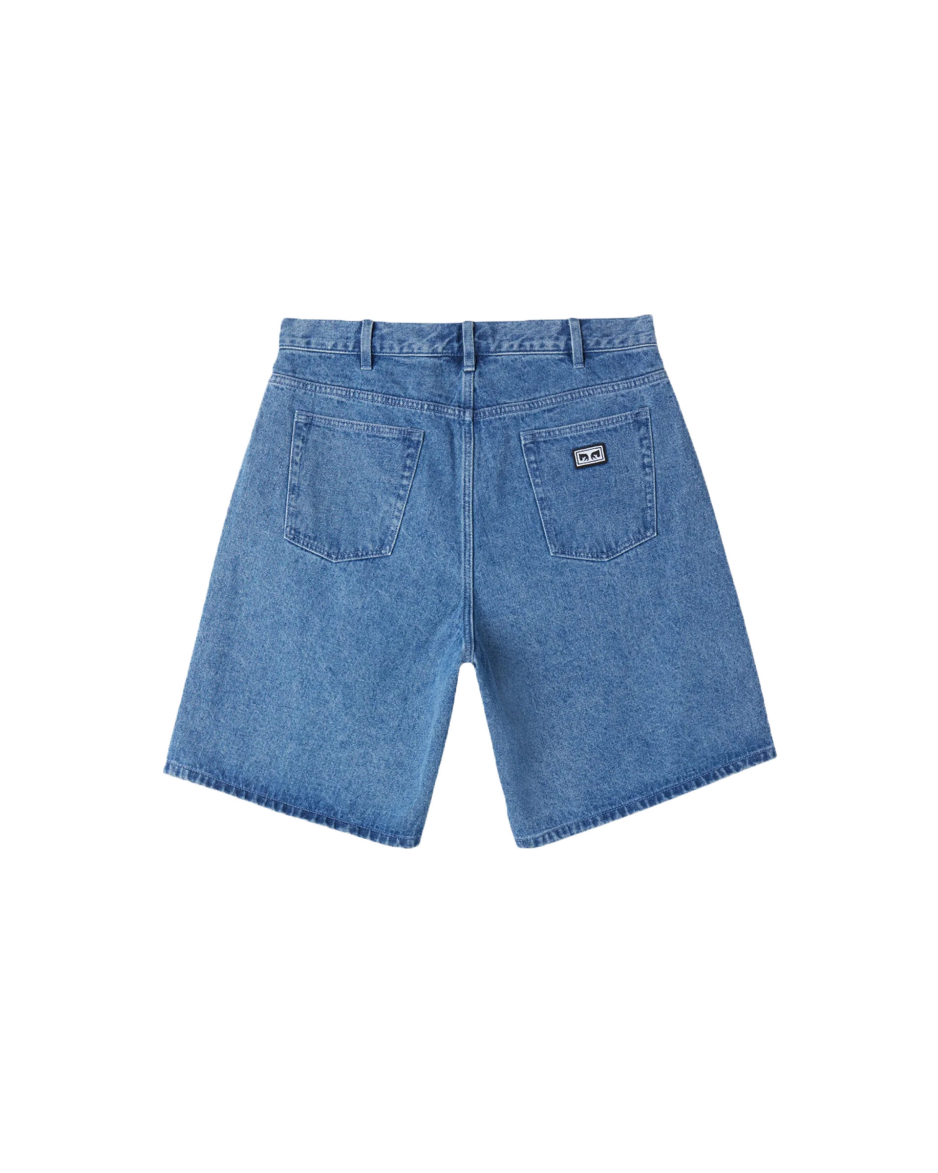Obey Bigwig Baggy Denim Short - Light Indigo - Image 3