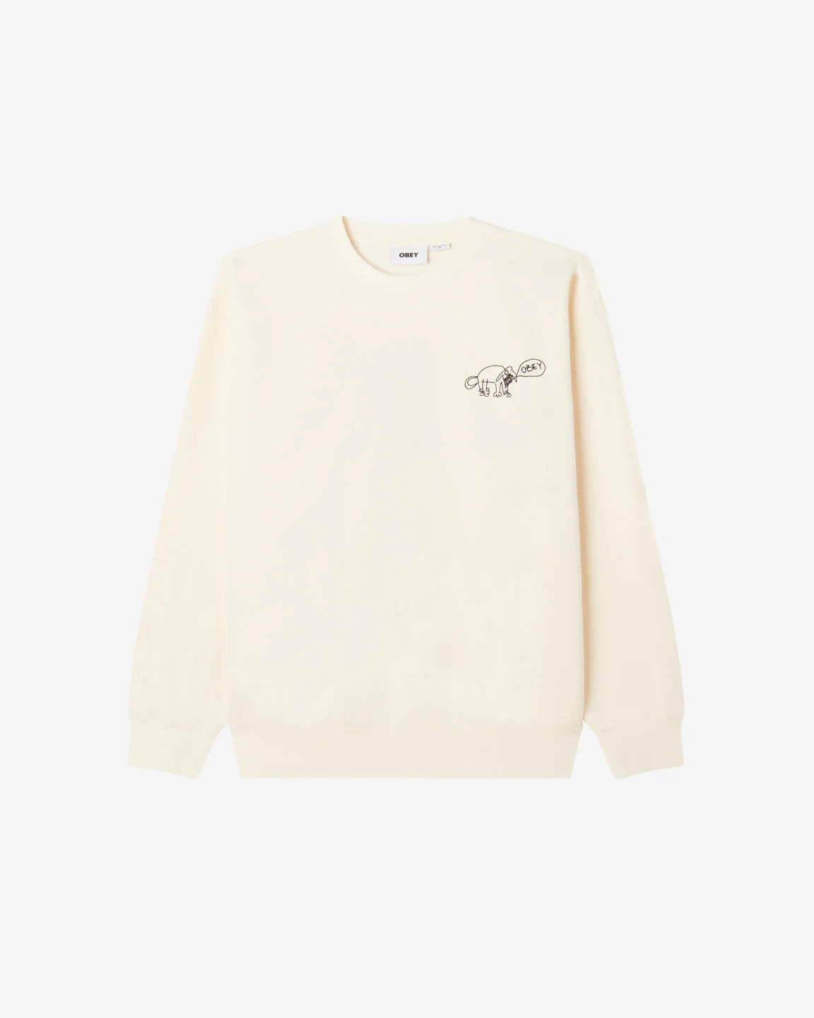 Obey DOG DOODLE CREWNECK - UNBLEACHED - Image 2