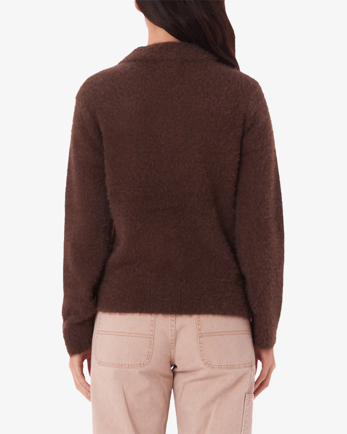 Obey ESME POLO SWEATER - CHOCOLATE - Image 2