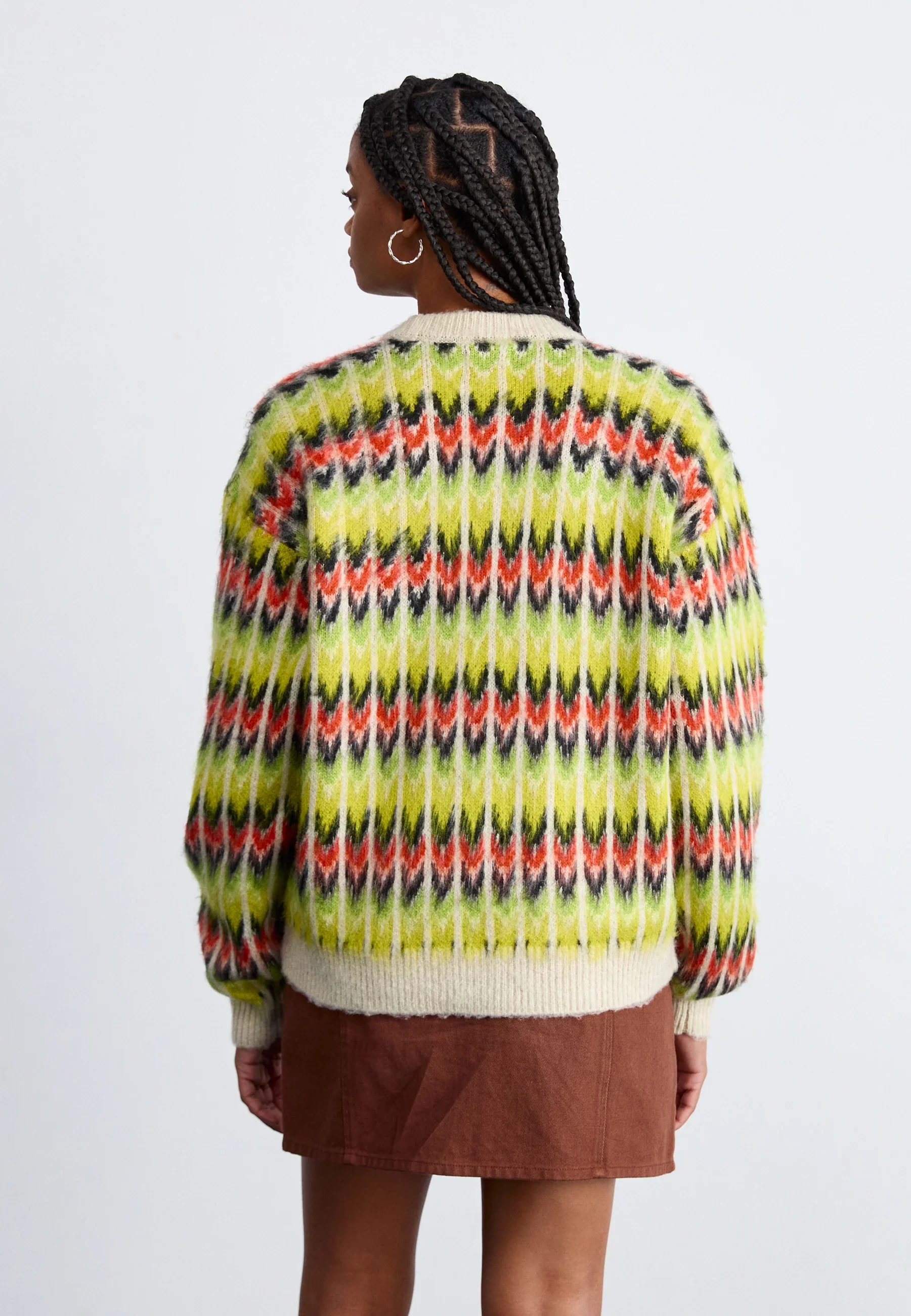 Obey Granny Cardigan - LIME MULTI - Image 2
