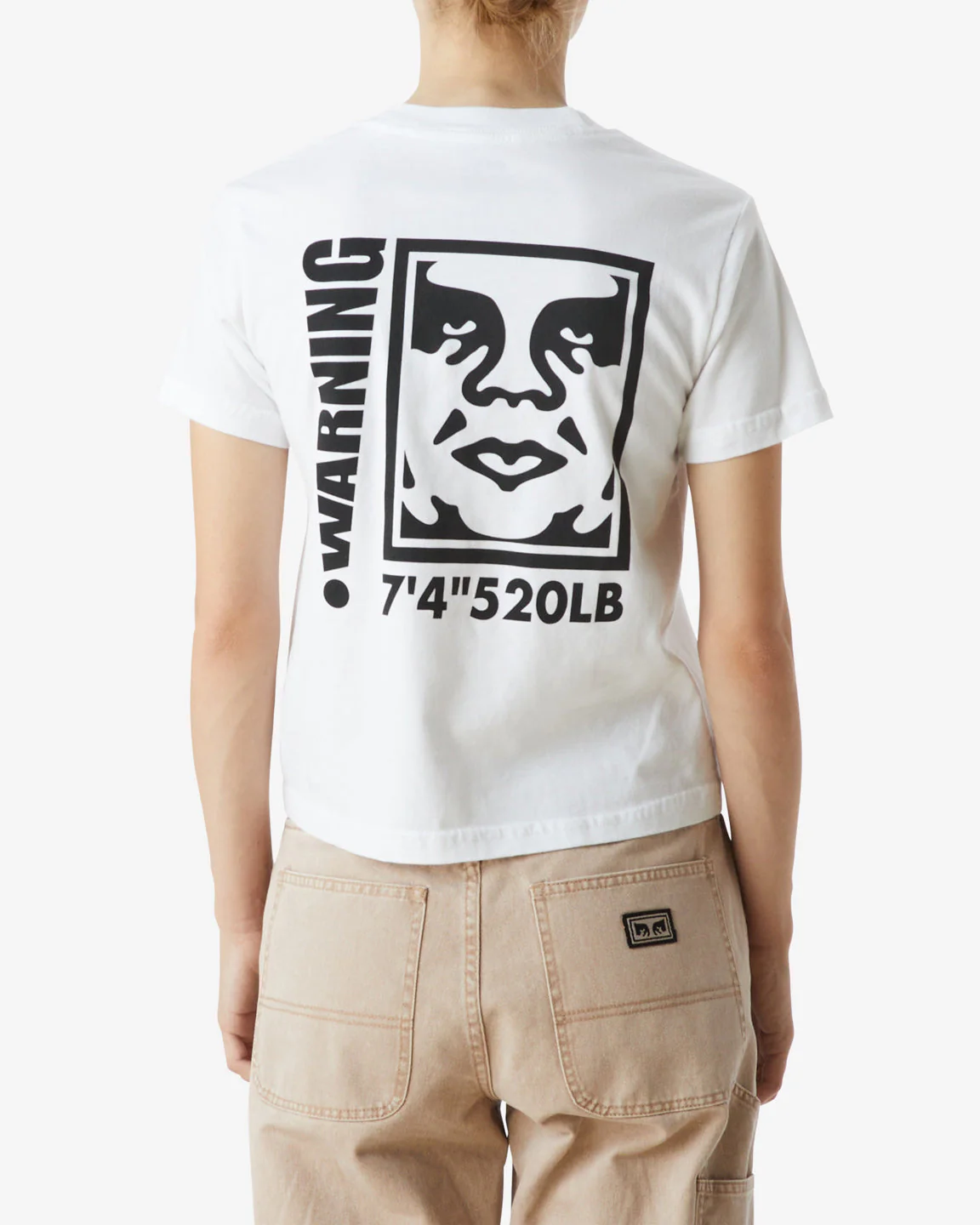 Obey ICON WARNING KAYLIN T-SHIRT - WHITE