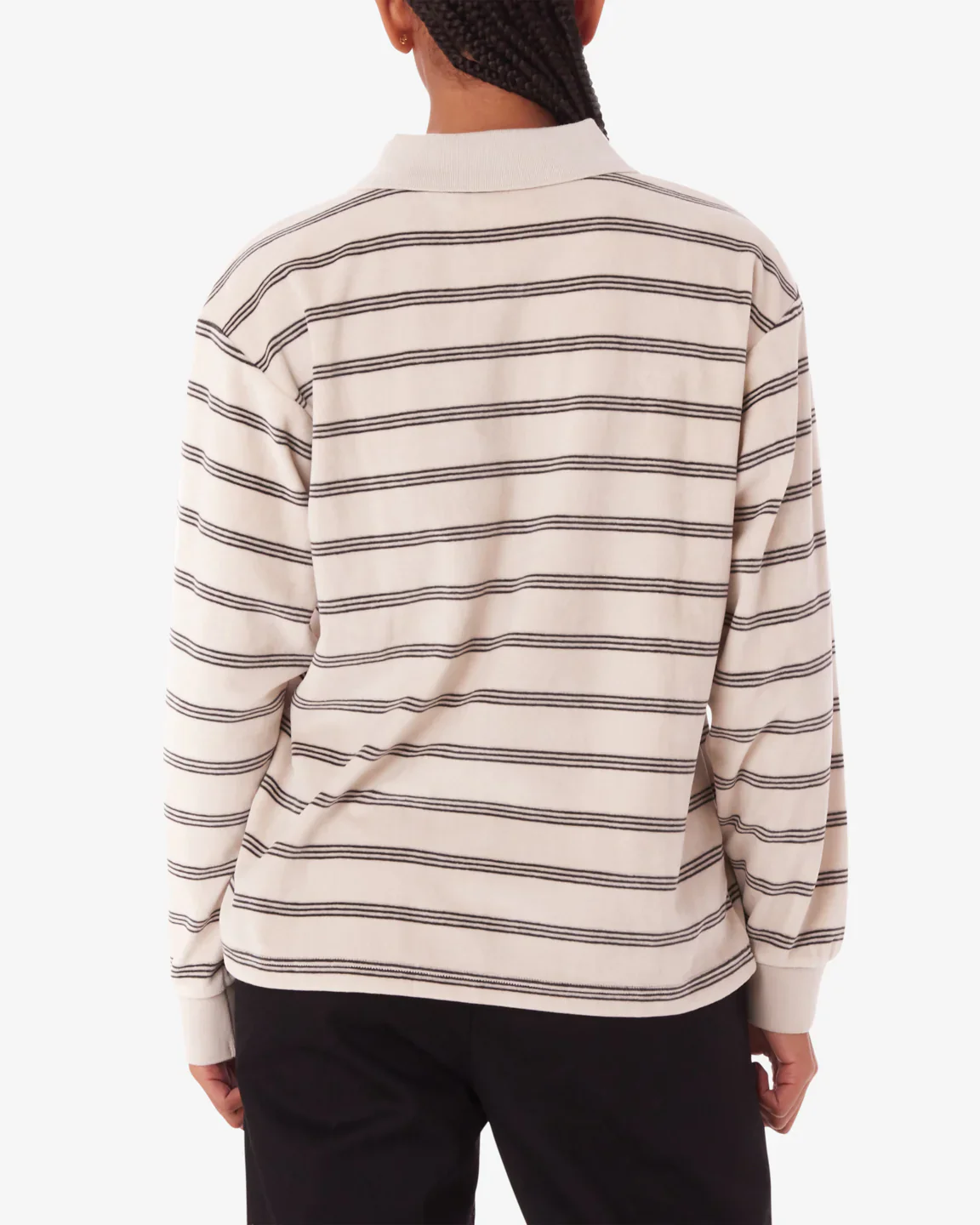 Obey Laurel Stripe Polo - CEMENT MULTI - Image 2