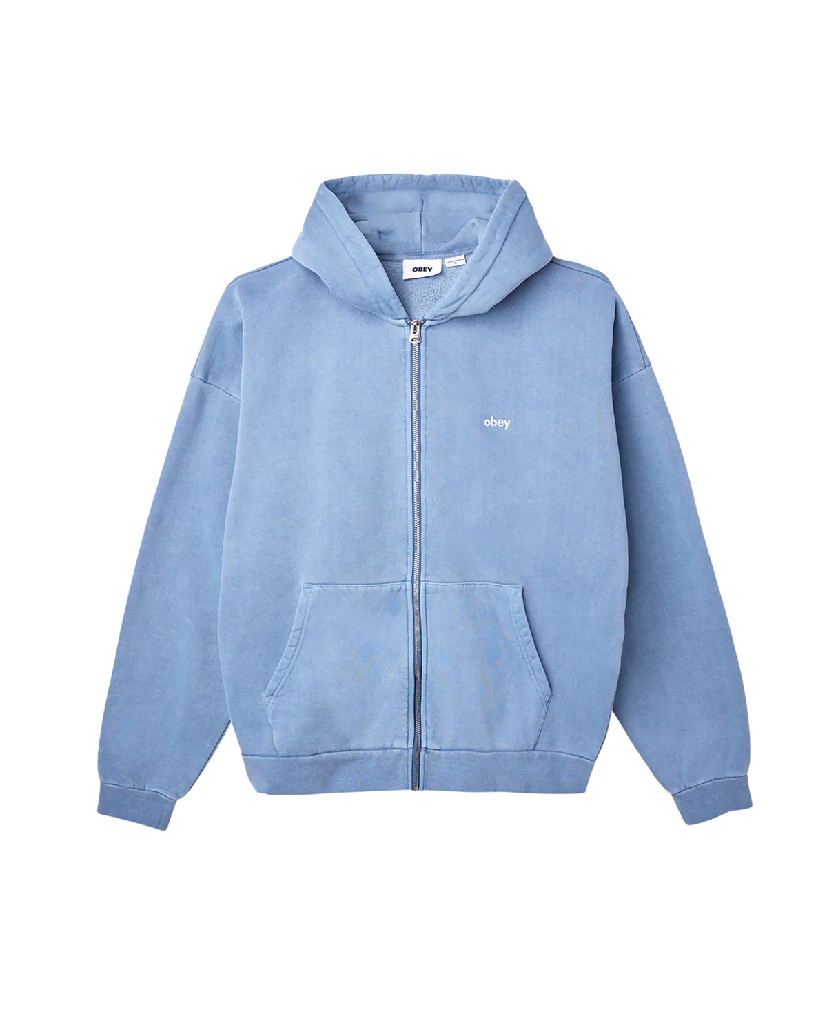 Obey Lowercase Pigment Zip Hood - Coronet Blue