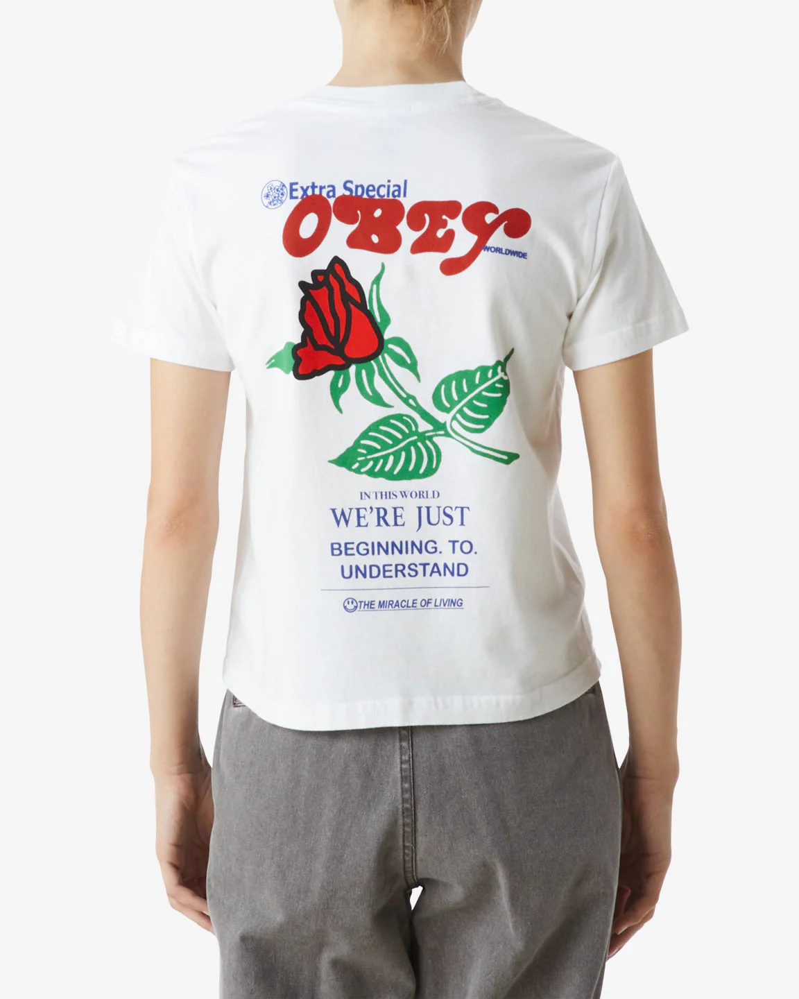 Obey MIRACLE OF LIVING KAYLIN T-SHIRT - WHITE