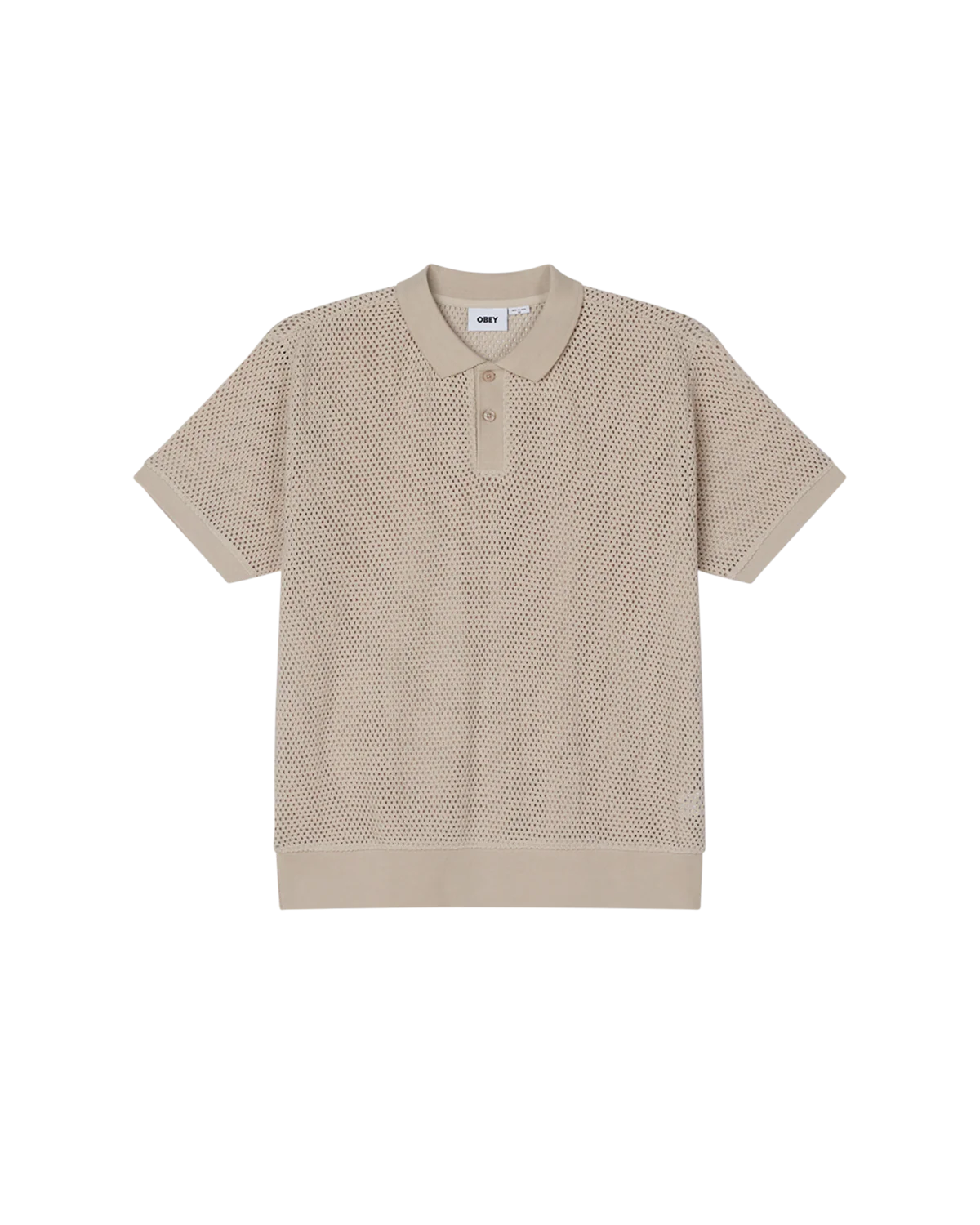 Obey Saratoga Mesh Polo - Silver Grey