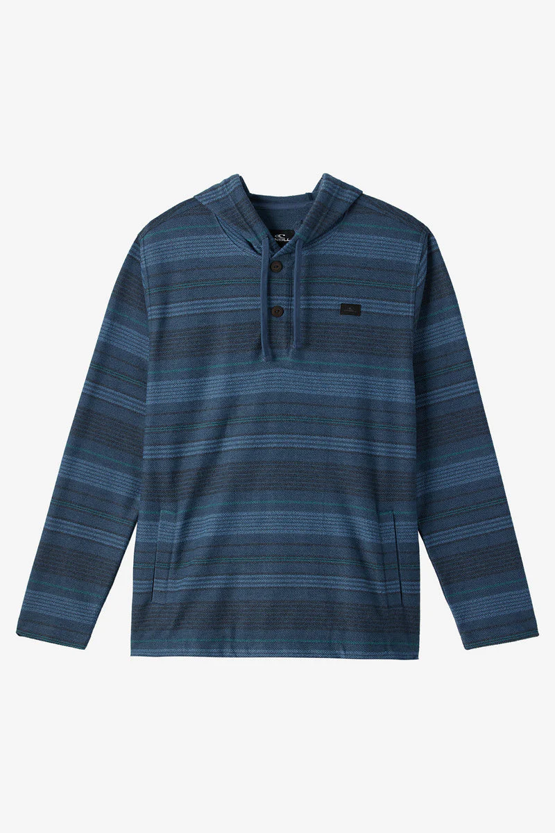 O'Neill BAVARO STRIPE PONCHO PULLOVER FLEECE - MIDNIGHT NAVY - Image 2