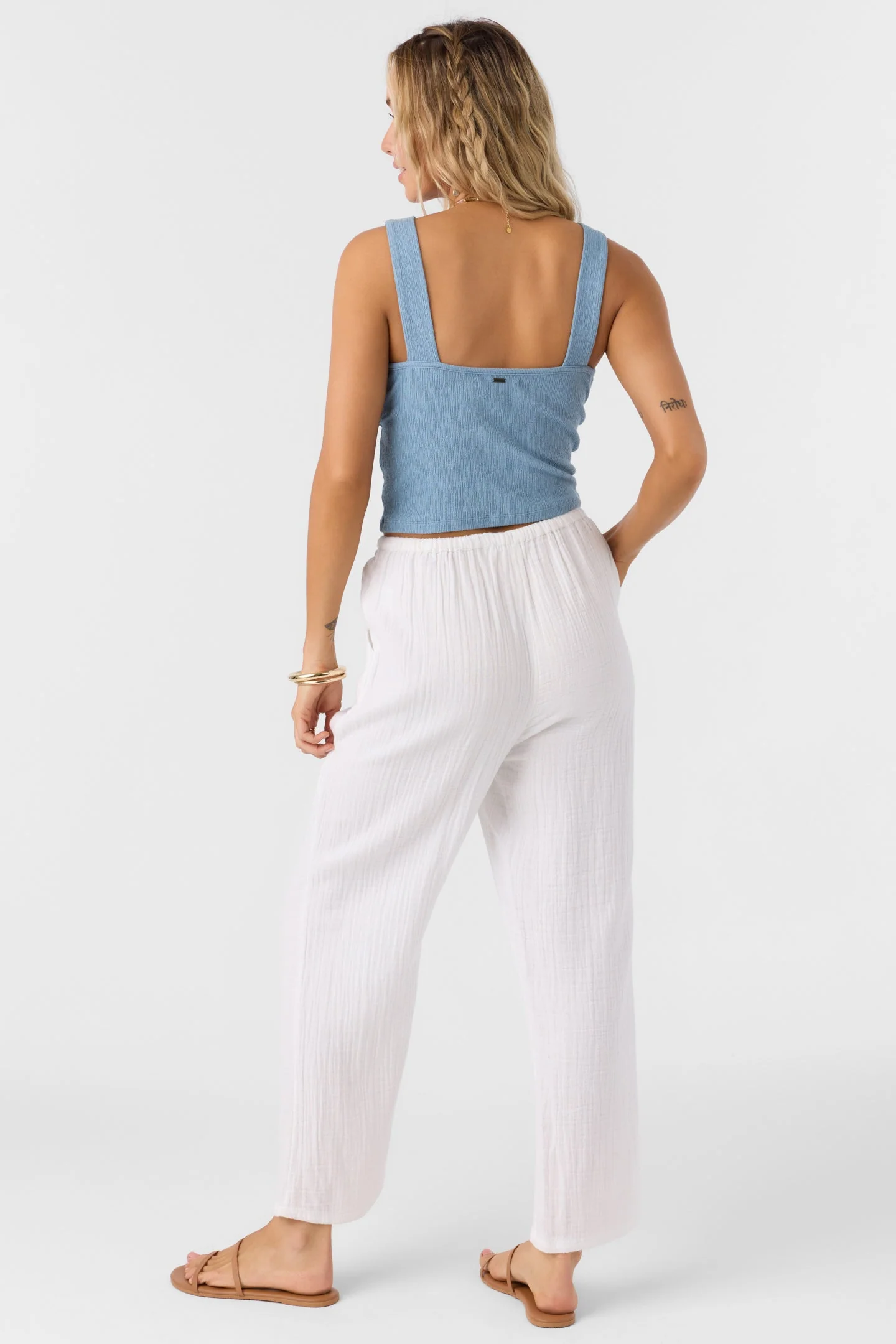 O'Neill BRENDA CRINKLE DOUBLE GAUZE BEACH PANTS - WHITE - Image 2