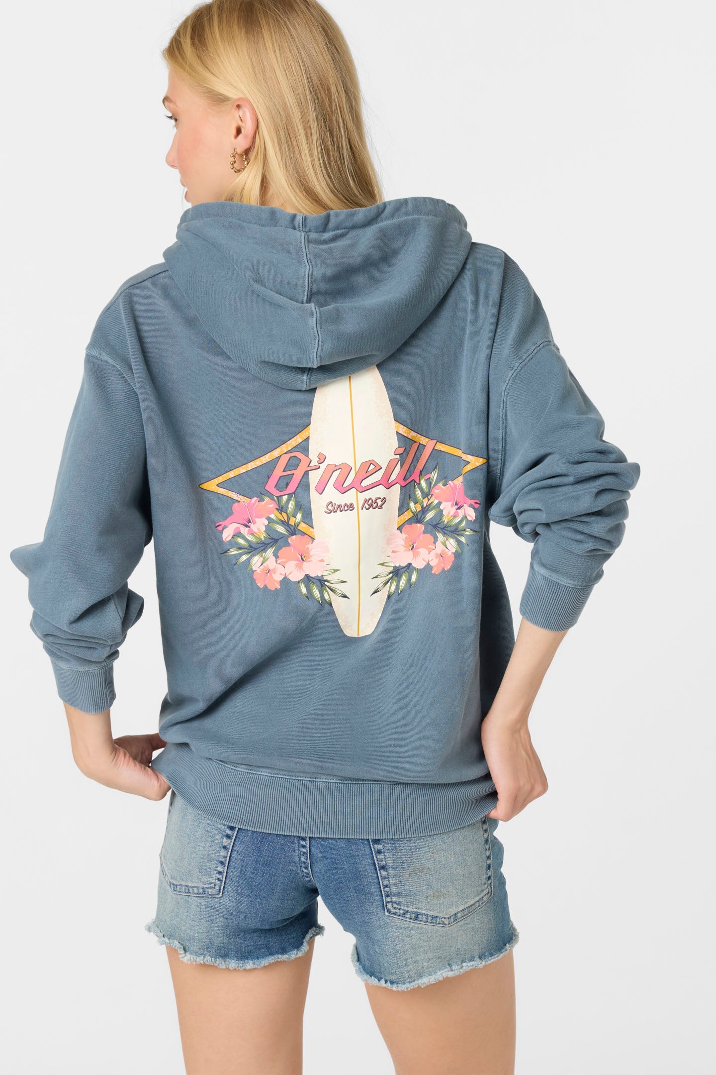O'Neill DRIFT HOODY FLEECE PULLOVER - WASHED SLATE - Image 2