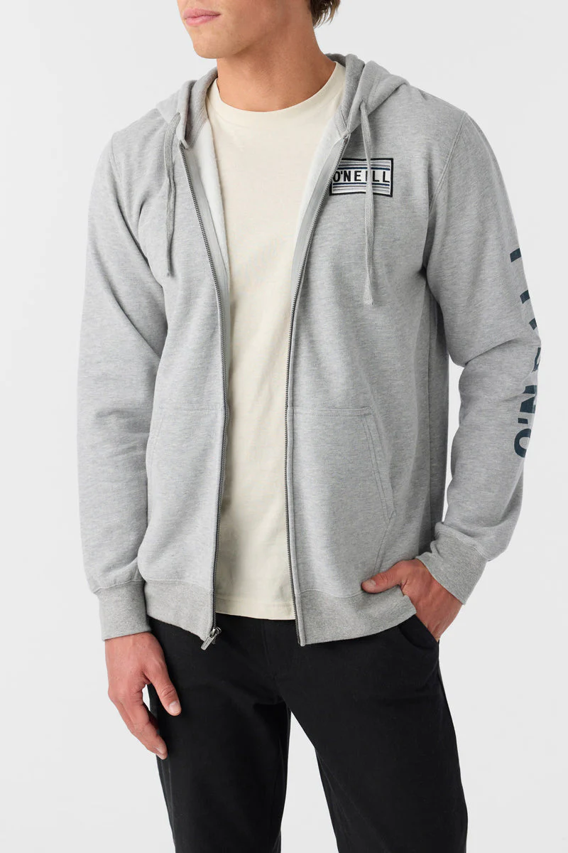 O'neill FIFTY TWO ZIP PULLOVER FLEECE - HEATHER GREY