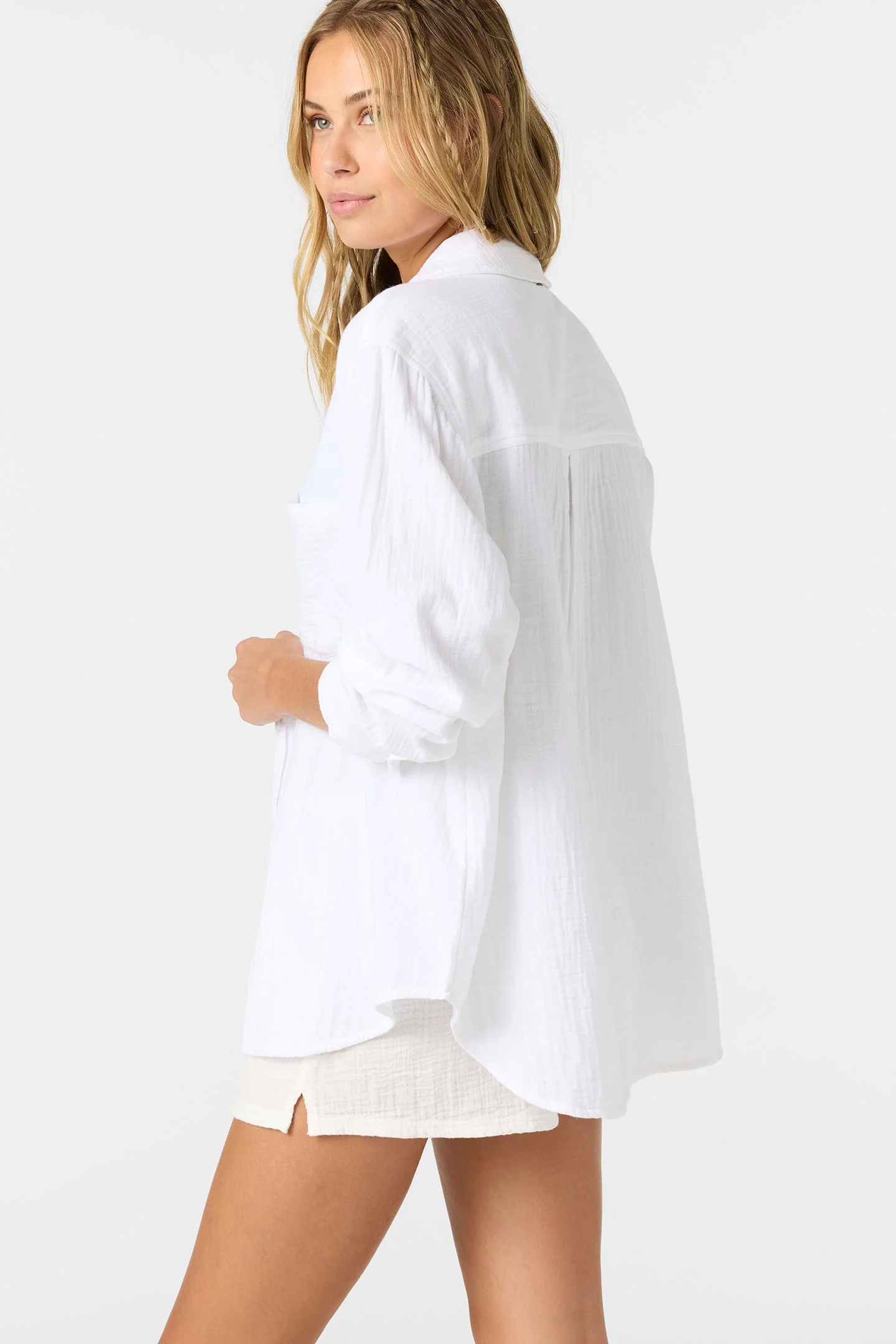 O'Neill LENI RELAXED LONG SLEEVE TOP - WHITE - Image 2