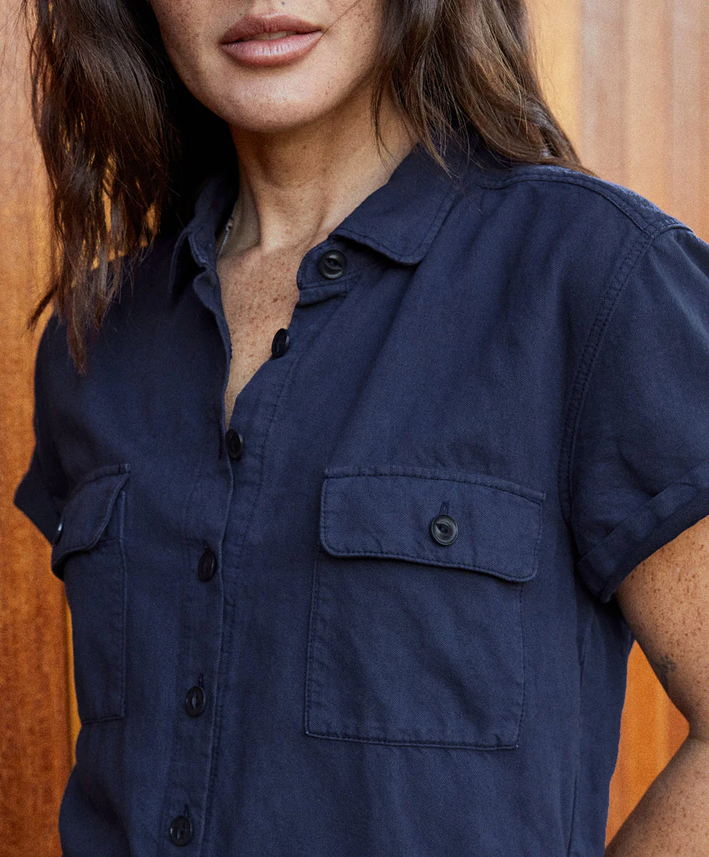Outerknown S.E.A. Suit Shortall Romper - DARK NAVY - Image 2