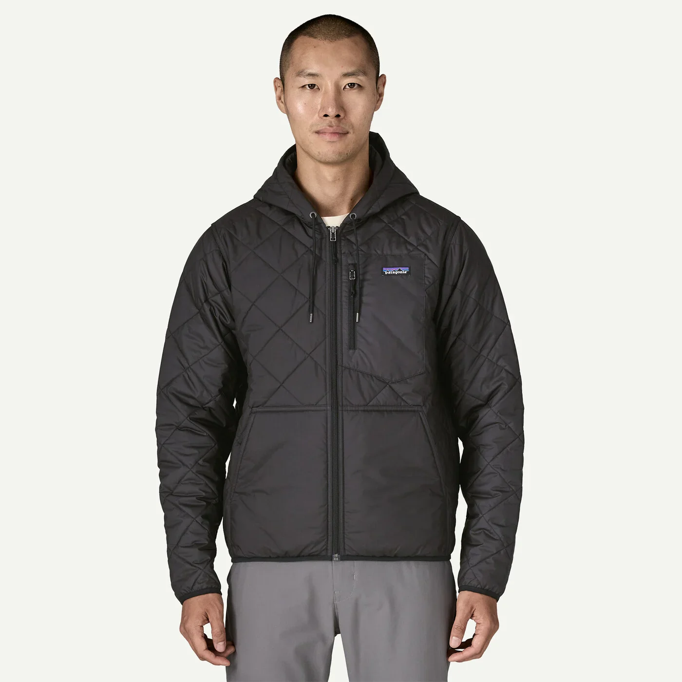 Patagonia Diamond Quilted Bomber Hoody - Black - Image 2