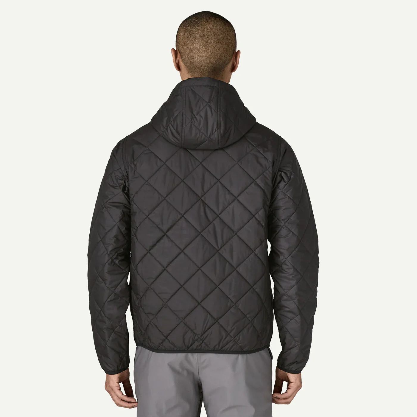 Patagonia Diamond Quilted Bomber Hoody - Black - Image 3