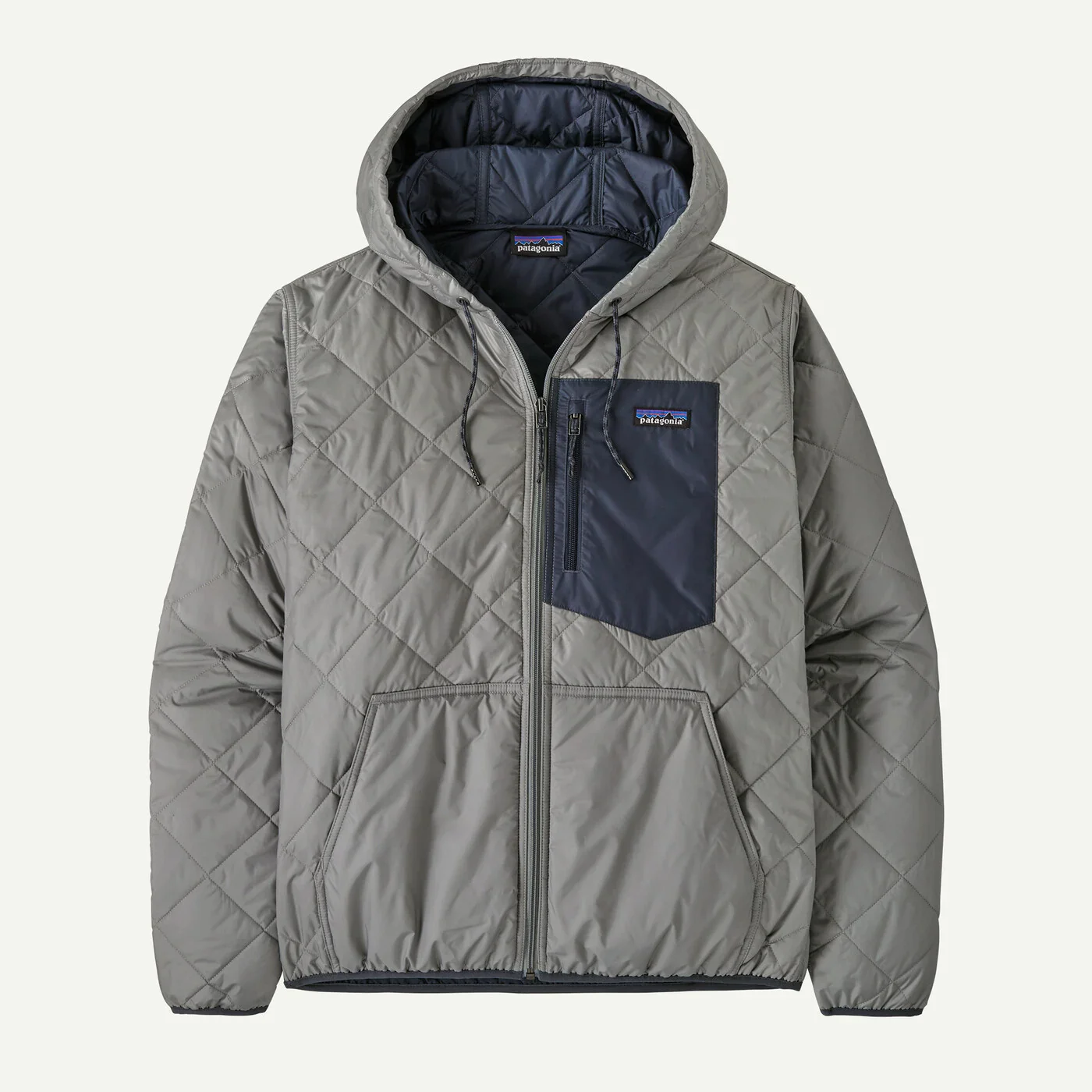 Patagonia Diamond Quilted Bomber Hoody - Forever Grey
