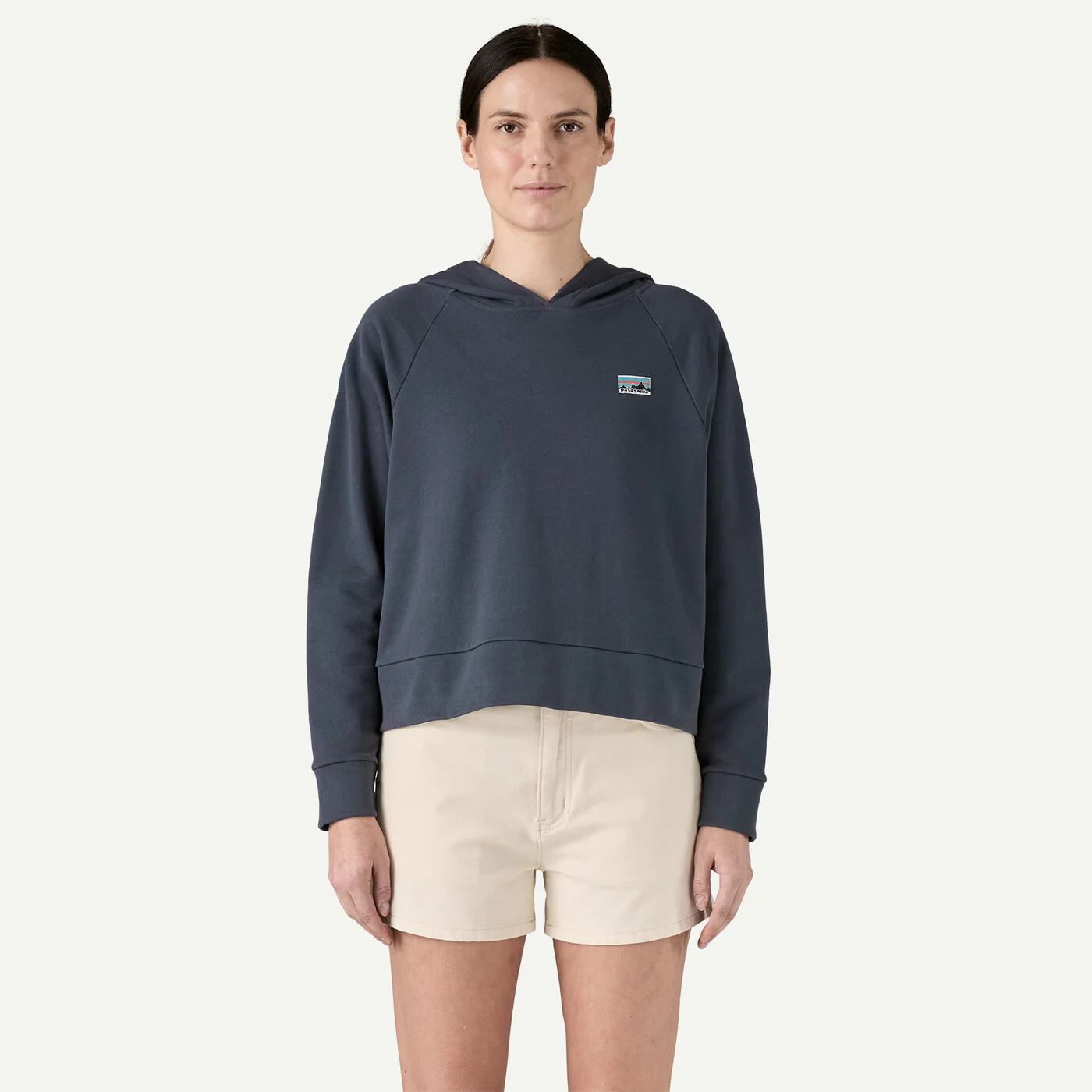 Patagonia Girls Regenerative Organic Certified Cotton Essential Hoody - Smolder Blue Smdb - Image 2