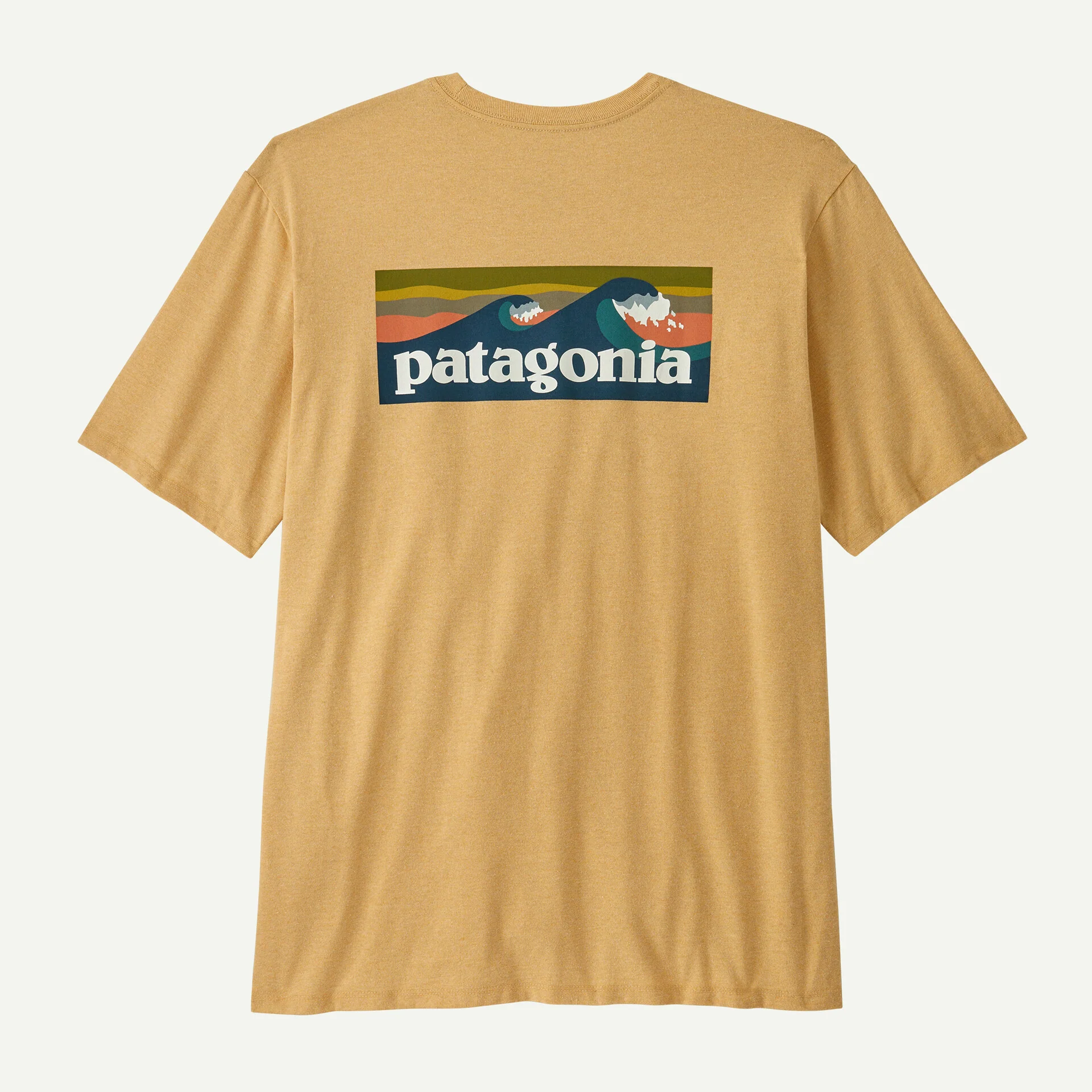 Patagonia Men's Boardshort Logo Pocket Responsibili-Tee - BEESWAX TAN