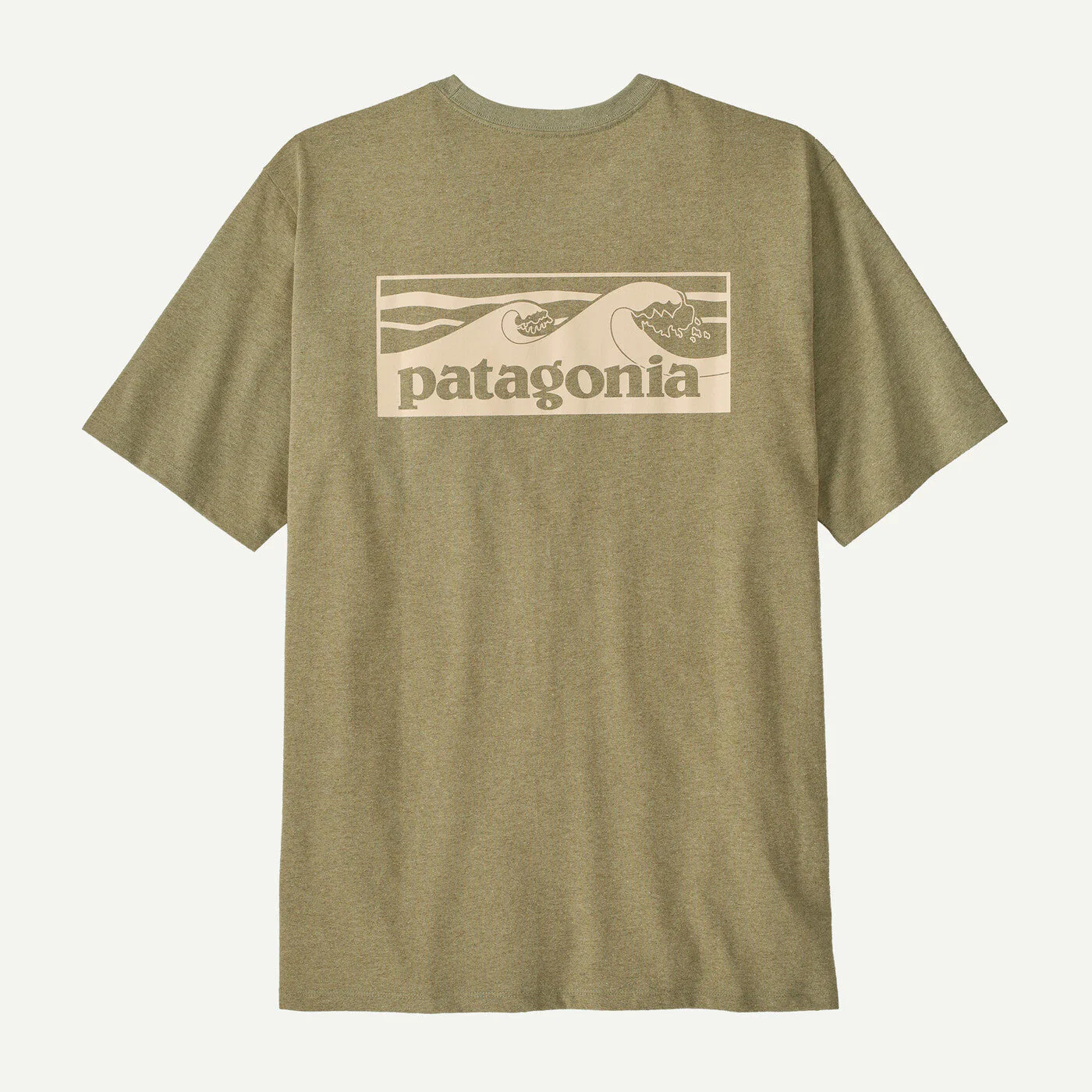 Patagonia Men's Boardshort Logo Pocket Responsibili-Tee - Gumtree Green