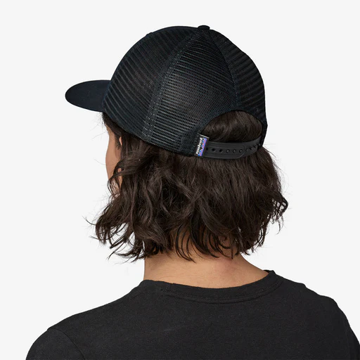 Patagonia P-6 Logo LoPro Trucker Hat - BLACK - Image 2