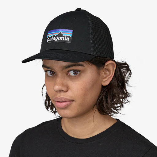 Patagonia P-6 Logo LoPro Trucker Hat - BLACK - Image 3