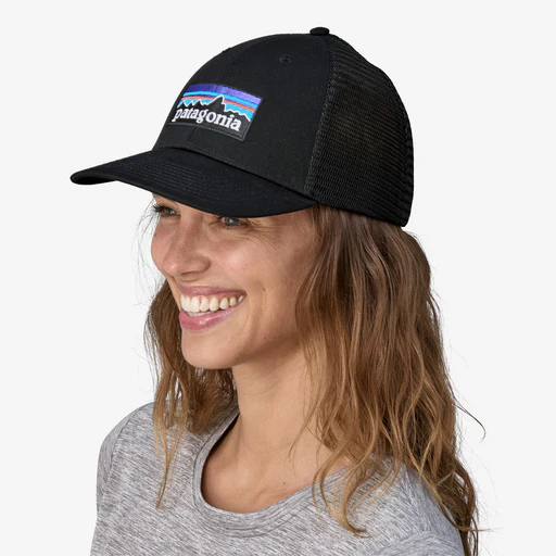 Patagonia P-6 Logo LoPro Trucker Hat - BLACK - Image 4