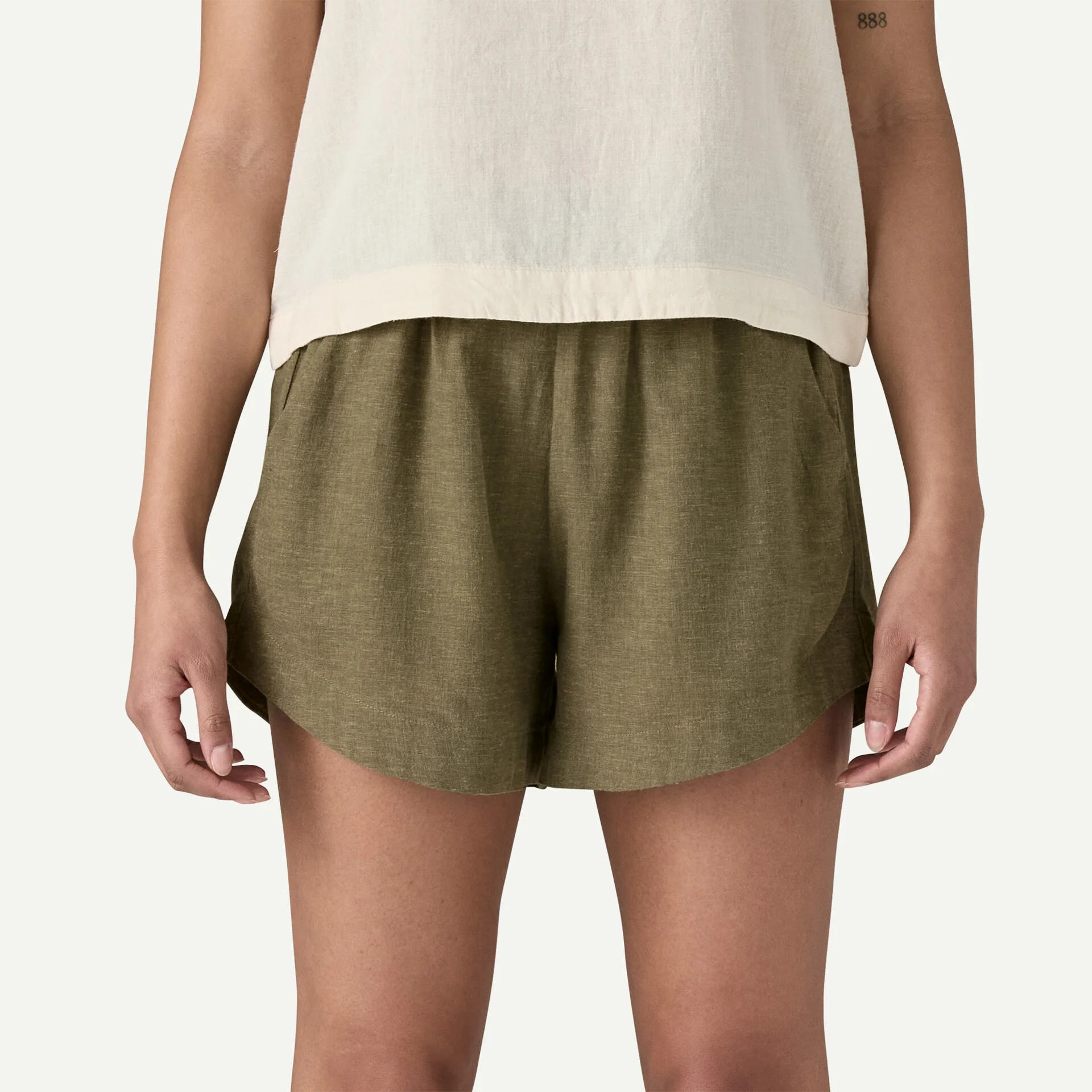 Patagonia Women's 3½" Garden Island Shorts - ROCK GREEN - Image 2