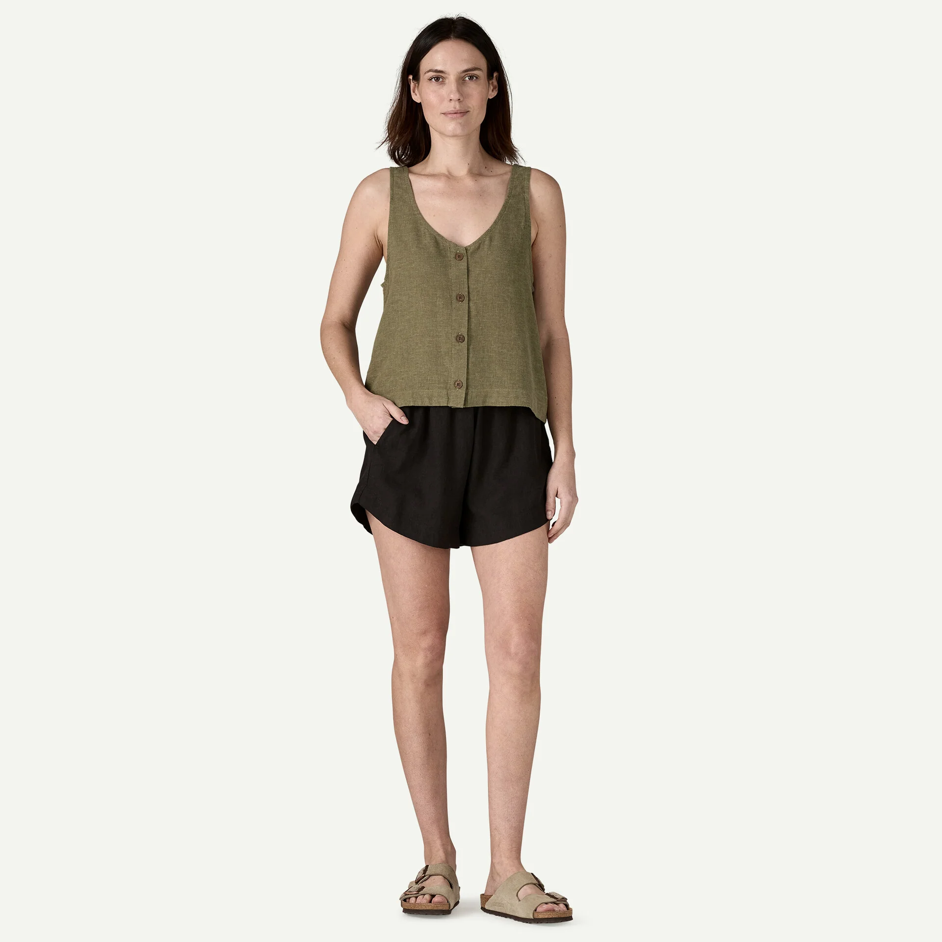 Patagonia Women's Garden Island Top - ROCK GREEN - Image 3