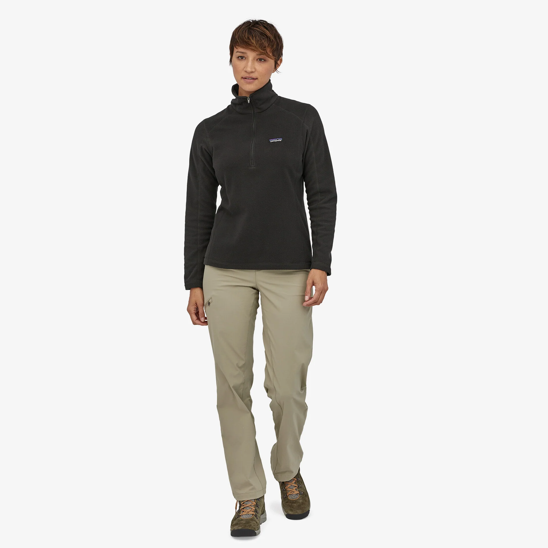 Patagonia Women's Micro D 1/4-Zip Fleece - Black - Image 3