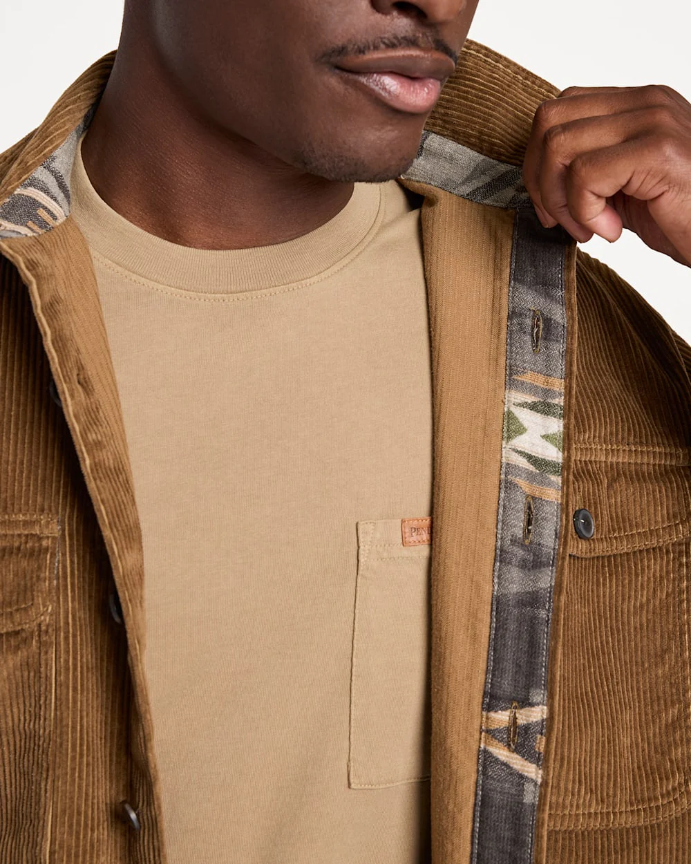 Pendleton Belmont Corduroy Shirt Jacket - Coffee - Image 4