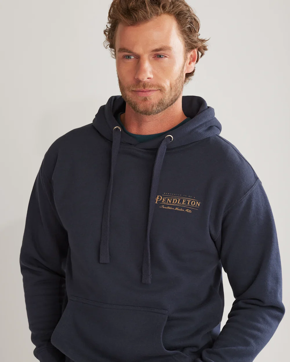 Pendleton MEN'S HERITAGE LOGO HOODIE - NAVY/GOLD - Image 3