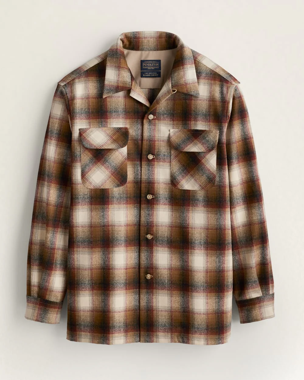 Pendleton MEN'S PLAID BOARD SHIRT - COPPER/BROWN OMBRE