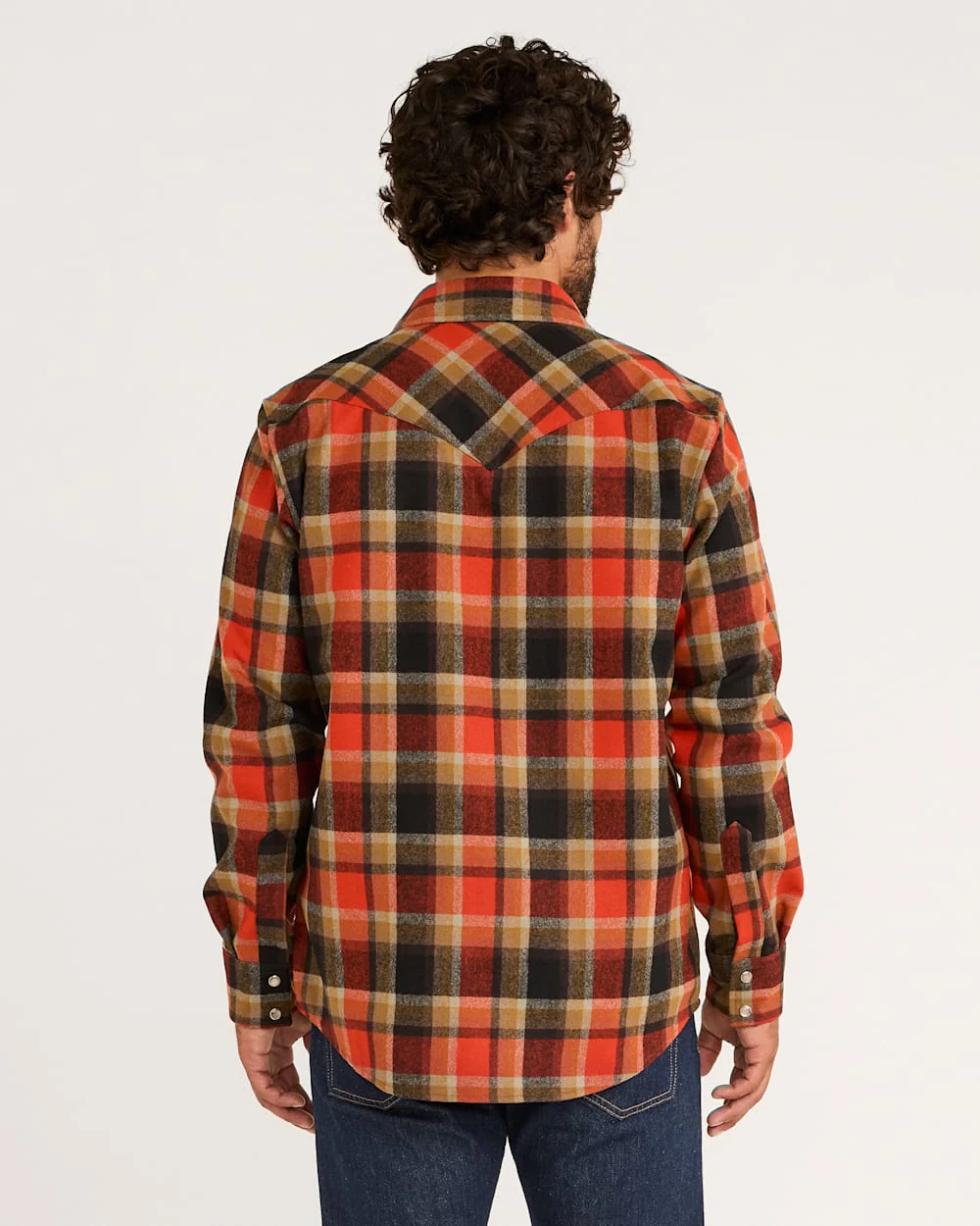 Pendleton MEN'S PLAID SNAP-FRONT WESTERN CANYON SHIRT - RED/BLACK PLAID - Image 2