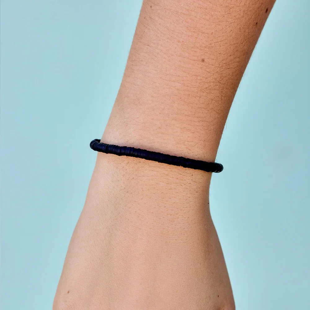Pura Vida SEASCAPE STRETCH BRACELET - BLACK