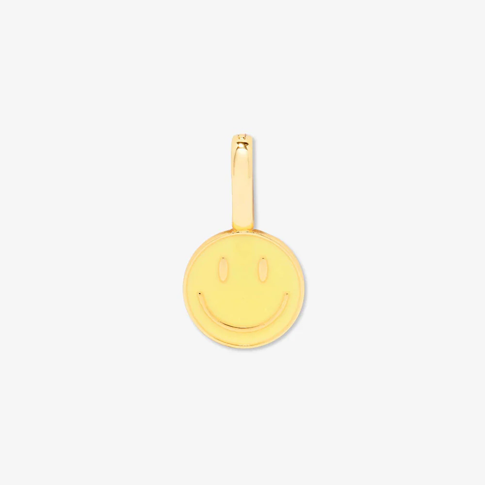 Pura Vida Harper Happy Face Charm - GOLD